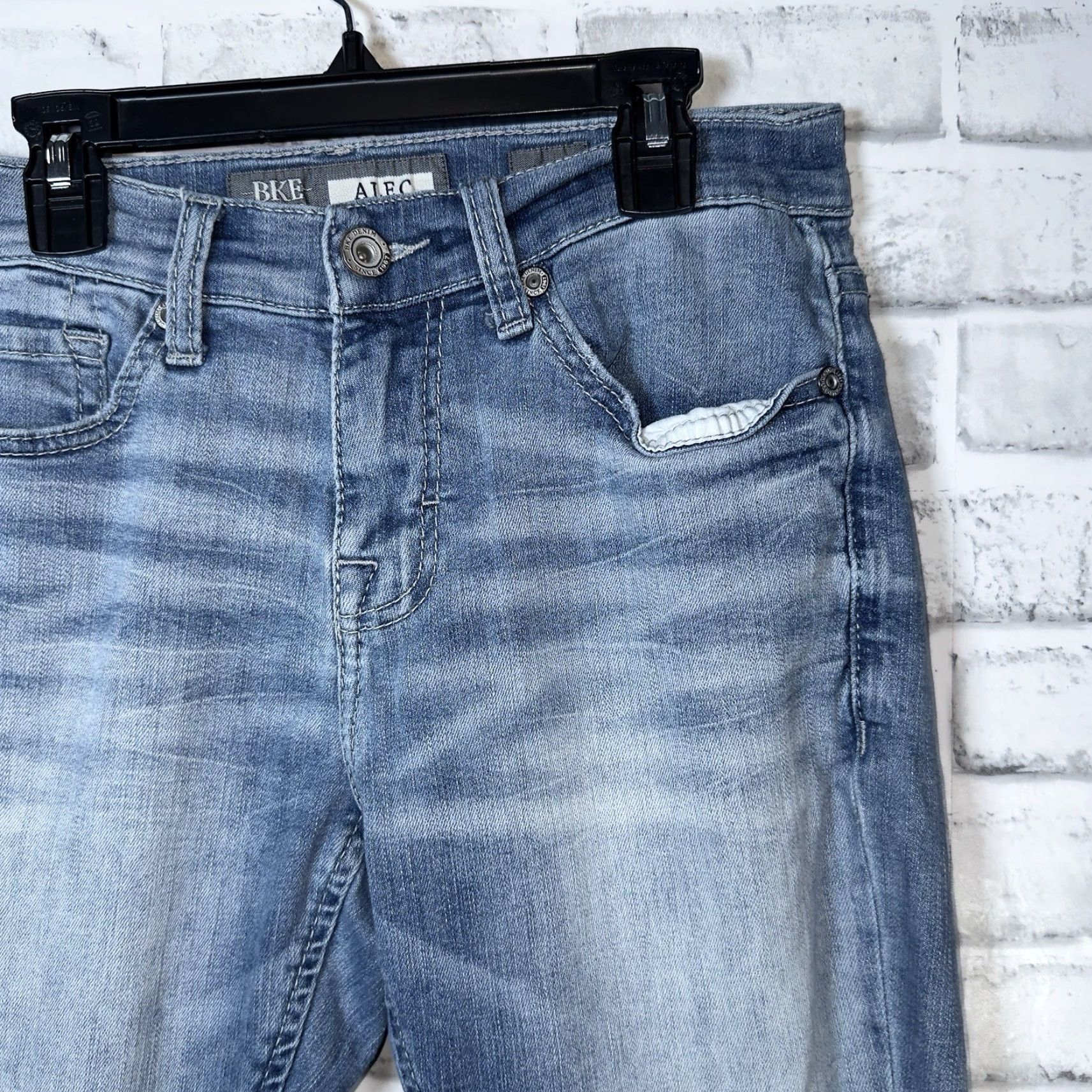BKE BKE Skinny Alec Jeans Mens 29x30 Blue Cotton Blend Skinny Jeans Regular Fit 30 Inseam Mens Department Denim Style Size US 29 - 2 Thumbnail