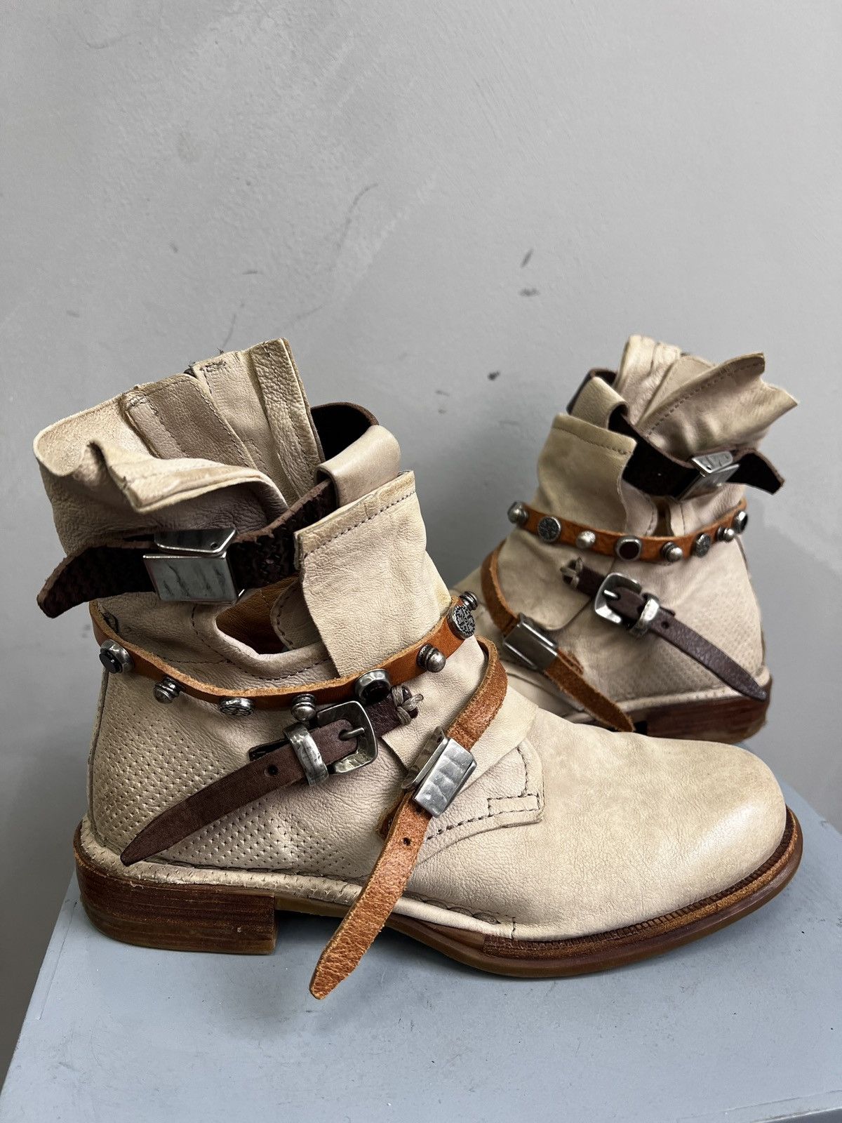 Other Rare avant garde belted margiela style A.S. 98 leather boots Size US 6 / IT 36 - 10 Thumbnail