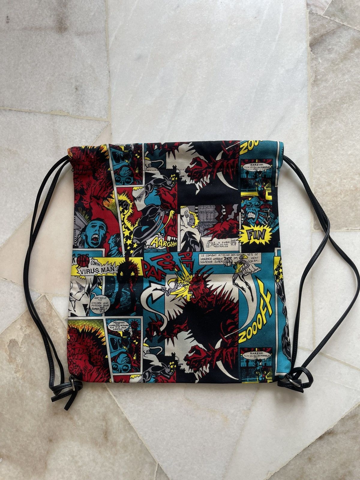 Jean Paul Gaultier 1995 Jean Paul Gaultier Comic Print Two Way Bag Size ONE SIZE - 6 Thumbnail