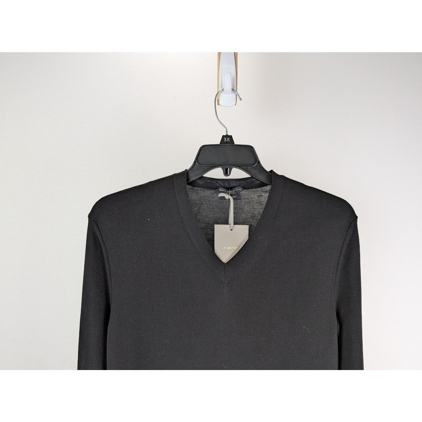 Tom Ford o1rshd1 V-Neck Sweatshirt Sweater in Black Size US M / EU 48-50 / 2 - 2 Thumbnail