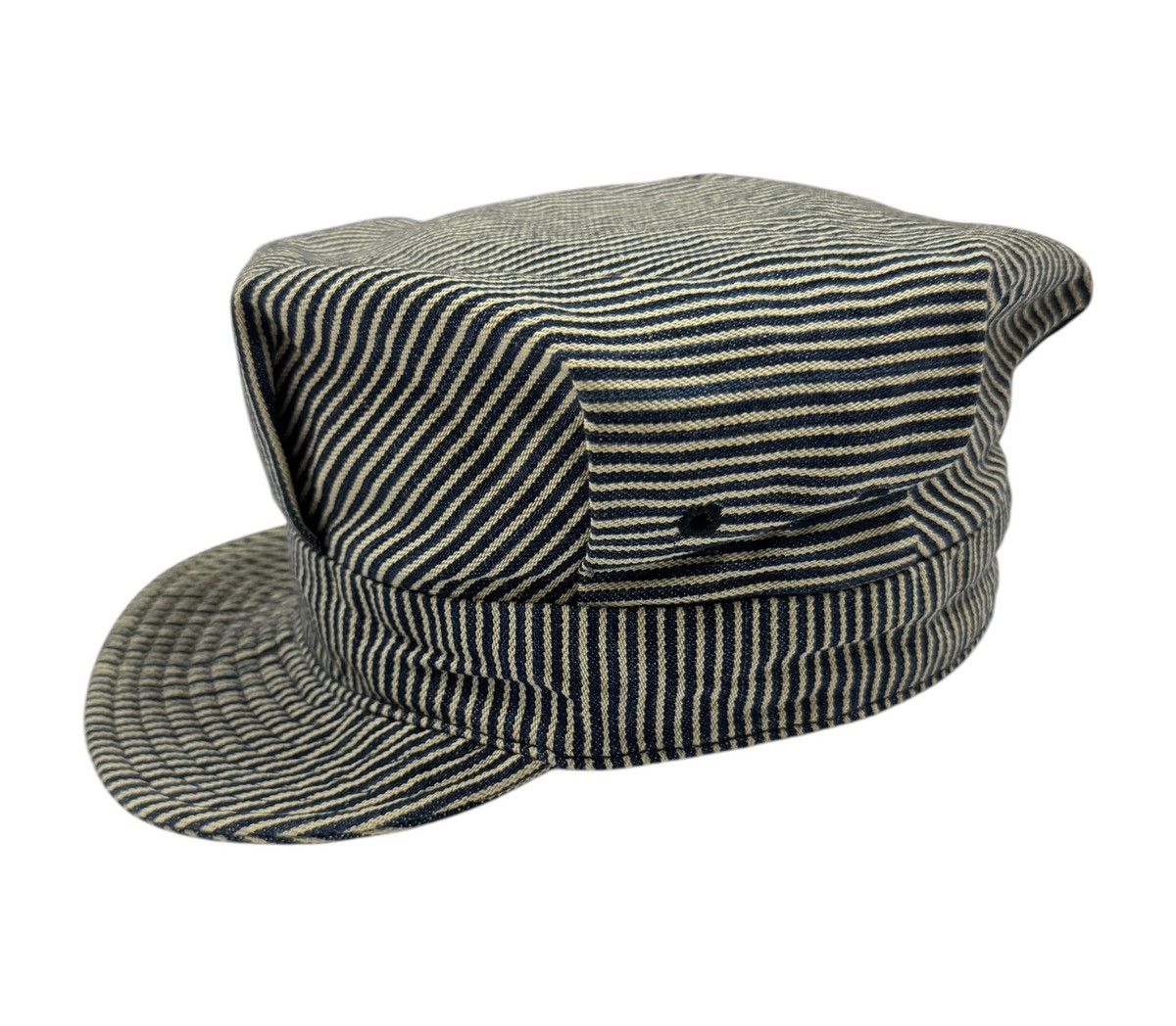 Beams Plus × Vintage Vtg🔥Beams Plus Hickory Railroad Engineer Hat Size ONE SIZE - 6 Thumbnail