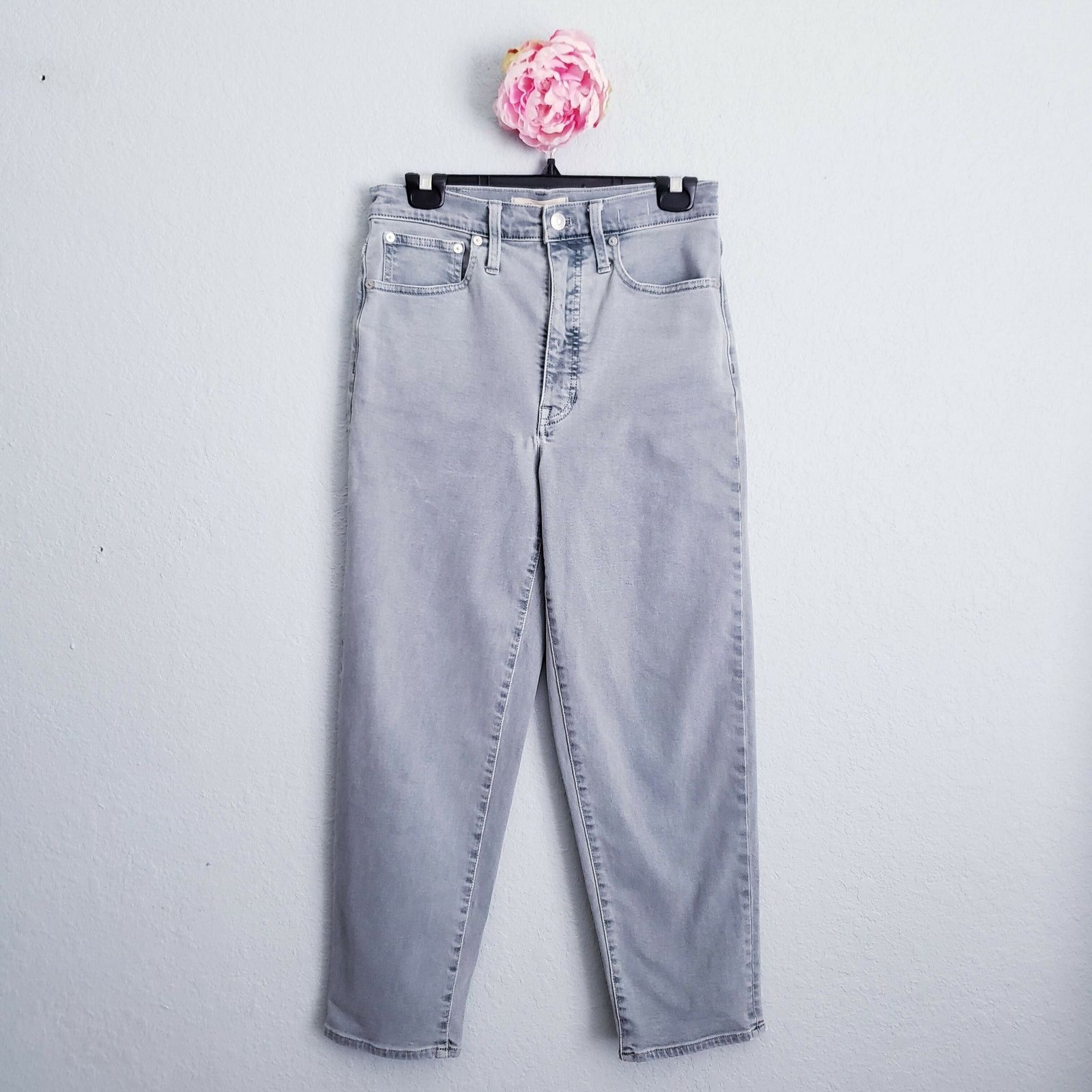Madewell Madewell Light Wash Balloon High Rise Cropped Jeans Sz 27 Size 27" / US 4 / IT 40 - 2 Thumbnail
