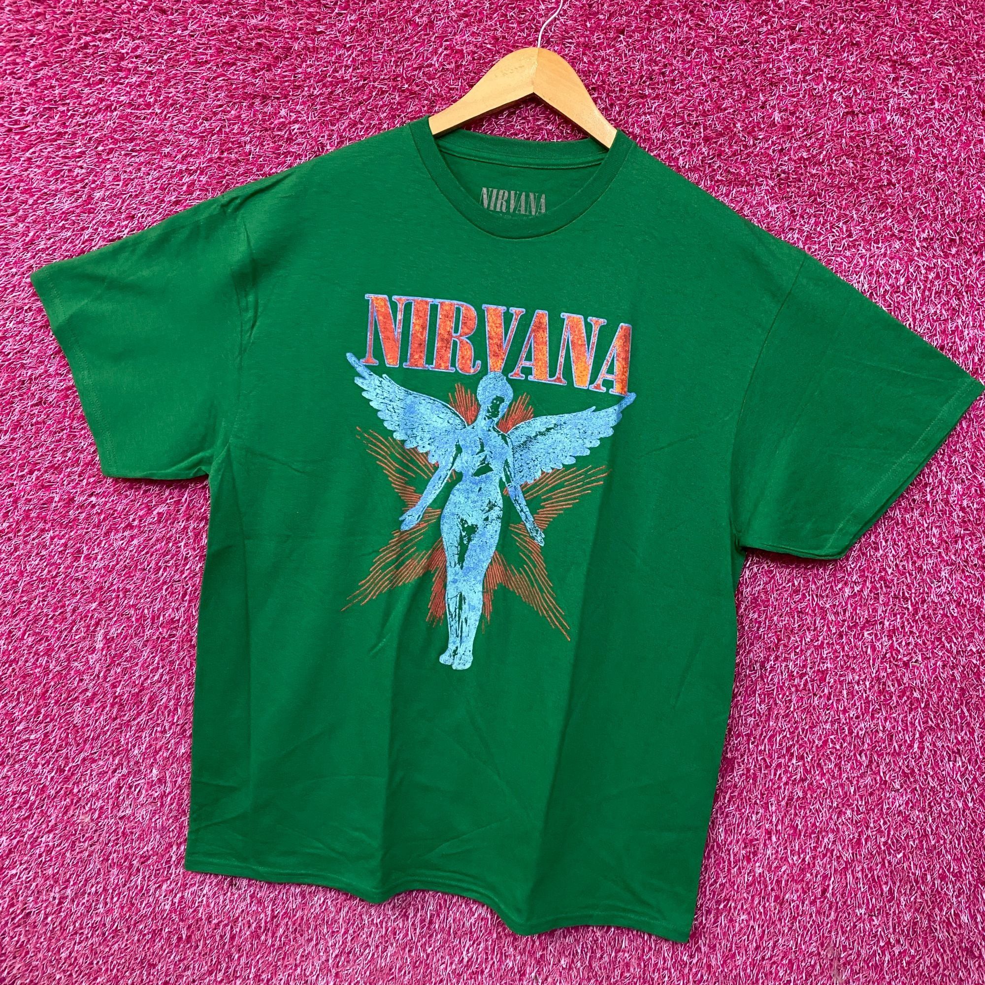 Nirvana Nirvana In Utero Angel Graphic Grunge Green T-Shirt XL Size US XL / EU 56 / 4 - 3 Thumbnail