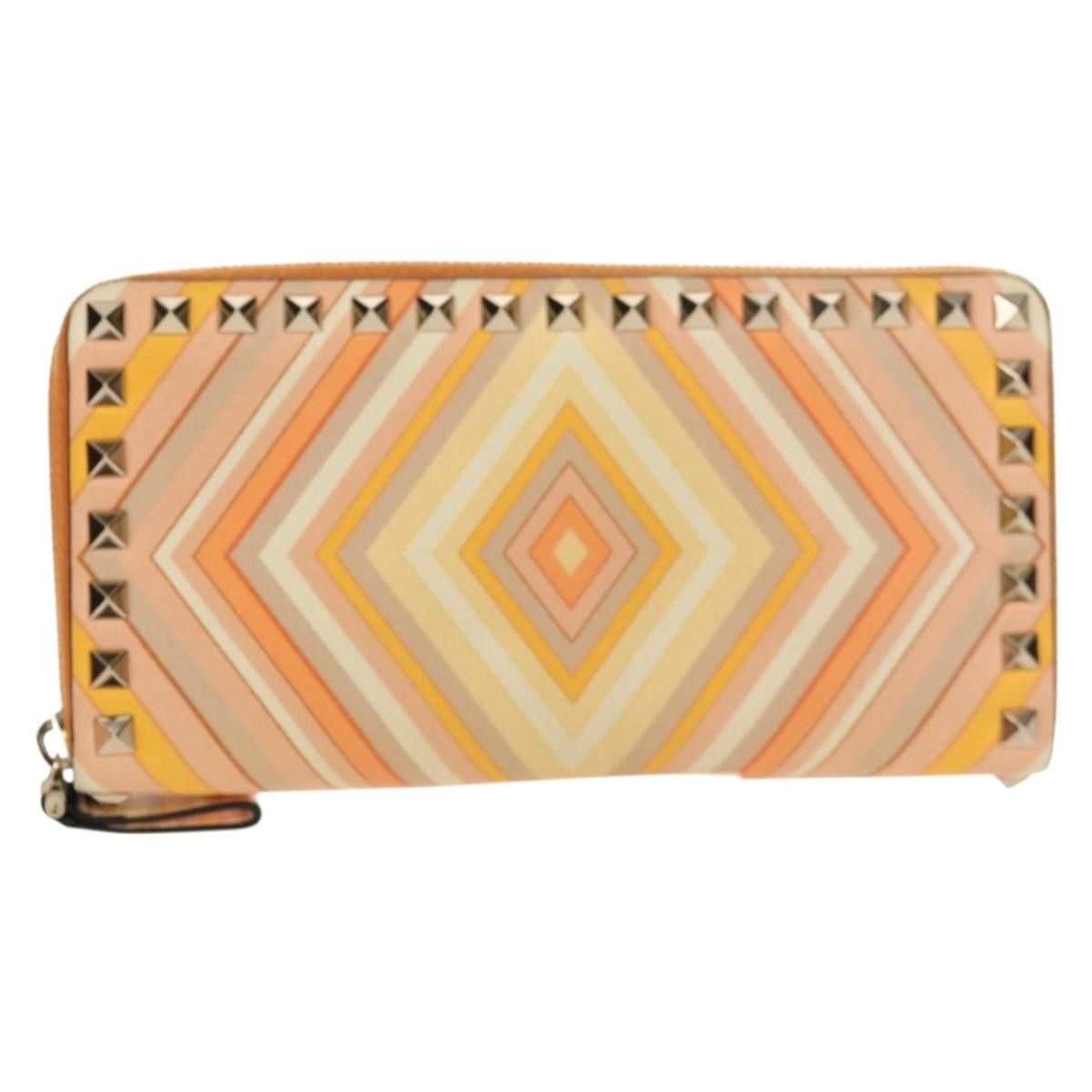 Valentino Valentino Garavani Rockstud Zip Around Striped Leather Size ONE SIZE - 1 Thumbnail