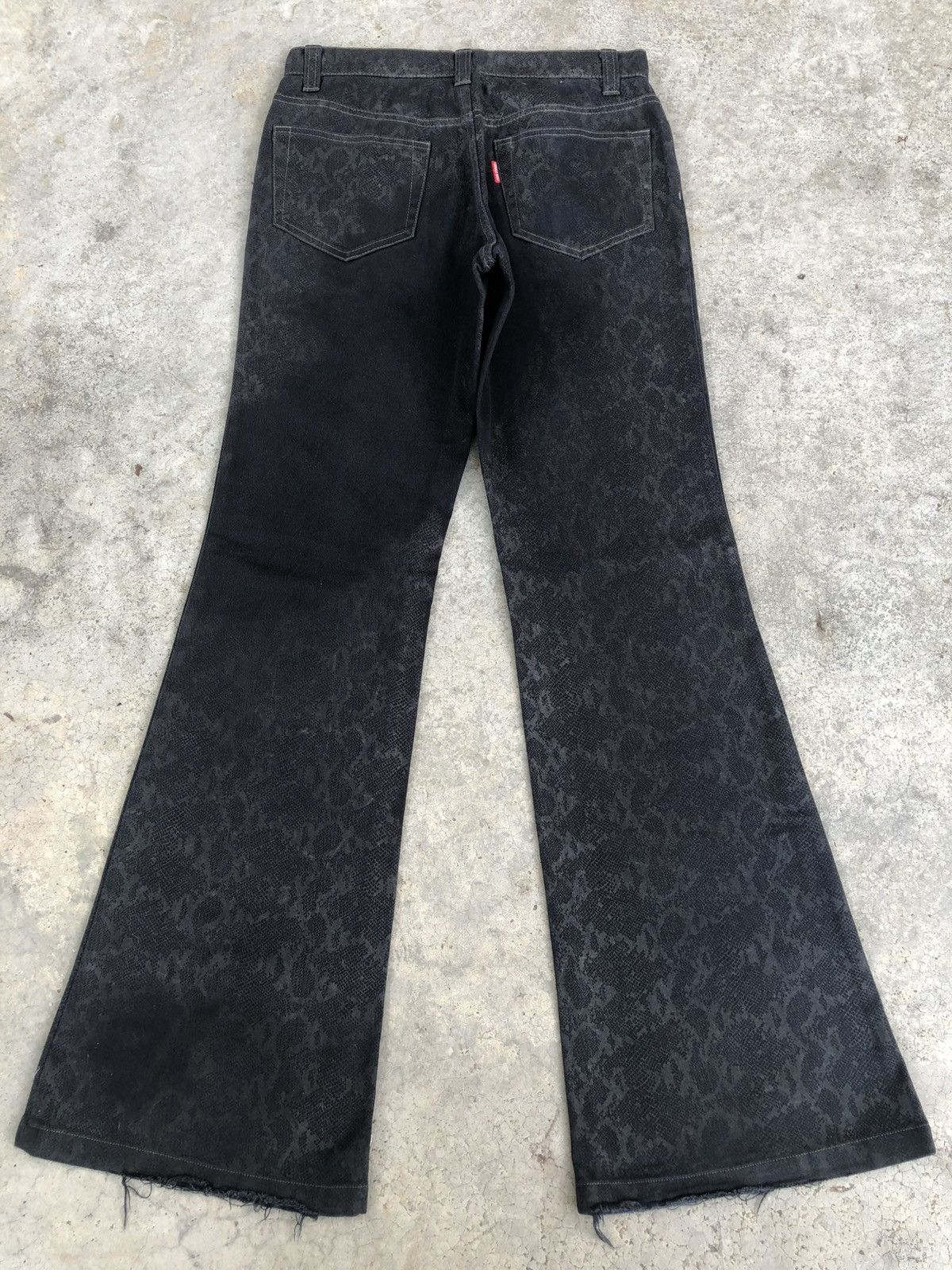 Tornado Mart Tornado Mart Flared Jeans Snake Skin Wax Jeans Size US 29 - 2 Thumbnail