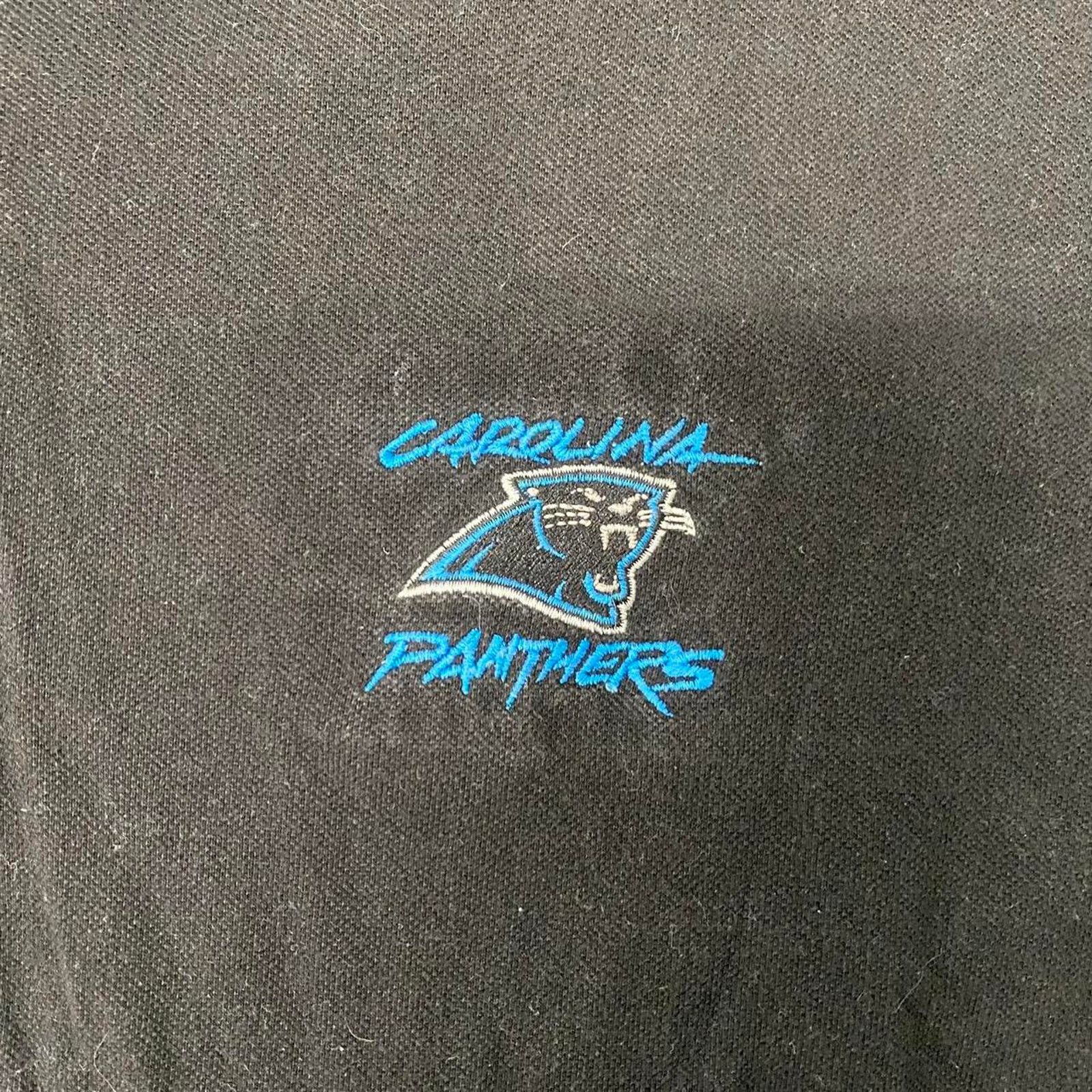 NFL Y2K/90s Carolina Panthers Polo Shirt Size US L / EU 52-54 / 3 - 2 Thumbnail