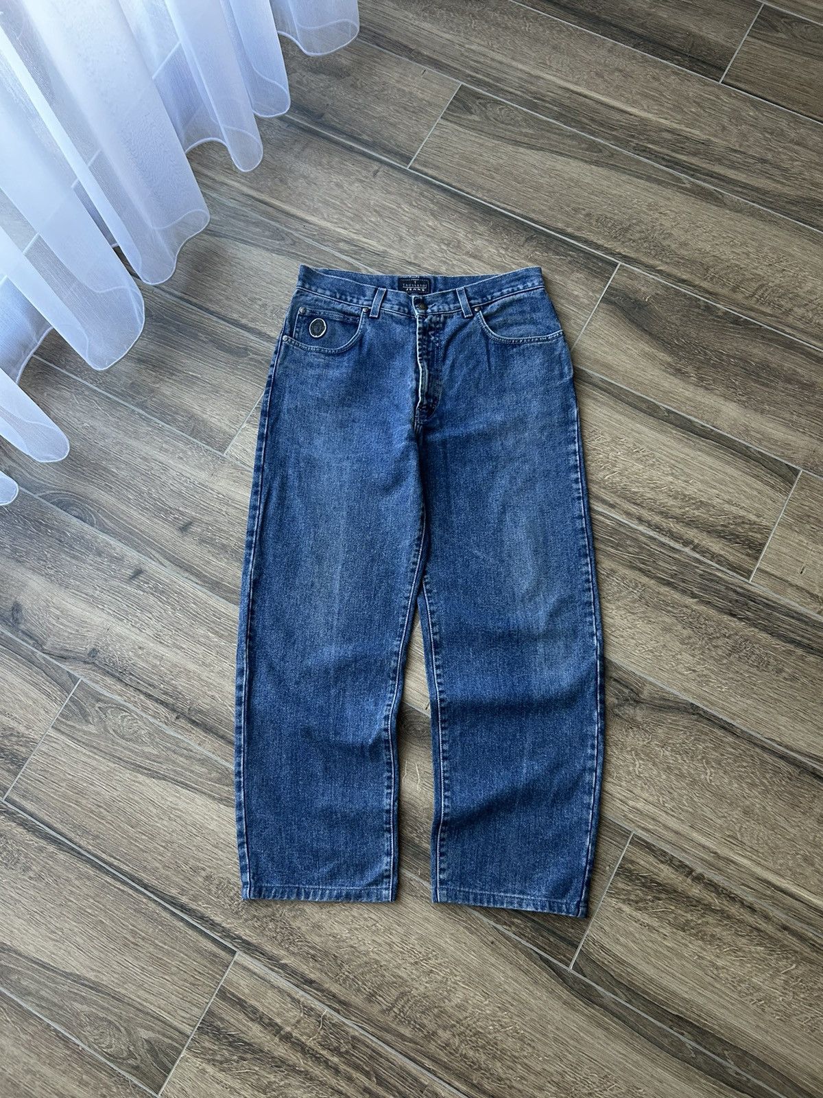 Trussardi × Vintage Vintage Trussardi baggy jeans mens y2k made in italy Size US 32 / EU 48 - 2 Thumbnail