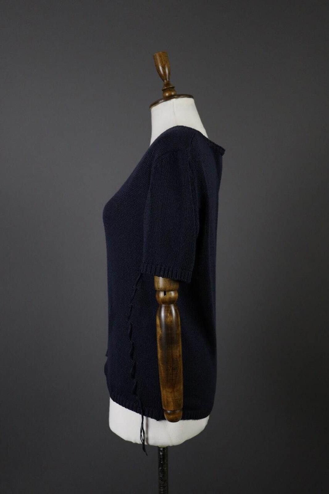 Designer Rolofs Linea Donna Distressed Chunky Knit Sweater Size M Size M / US 6-8 / IT 42-44 - 5 Thumbnail