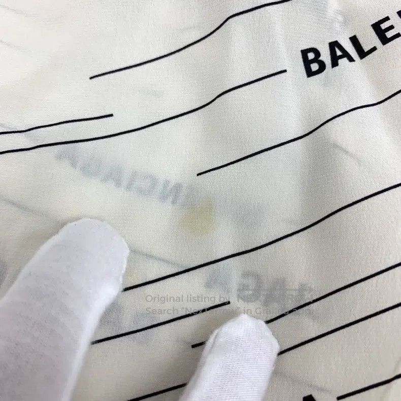 Balenciaga Balenciaga size 34 White Logo Letter Stripe Silk Collar Si Size XXS / US 00 / IT 34 - 9 Thumbnail