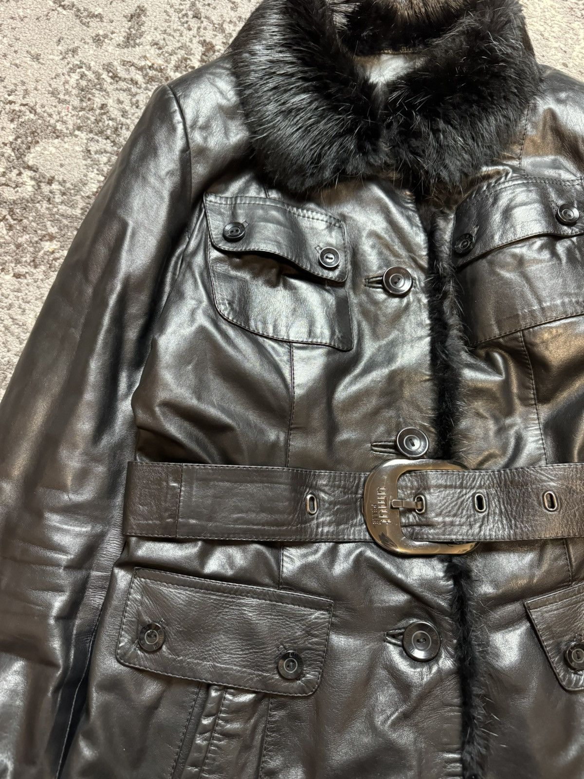 If Six Was Nine × Japanese Brand Y2K Genuine Leather Fur Collar Opium Owens Style Jacket Size US M / EU 48-50 / 2 - 5 Thumbnail