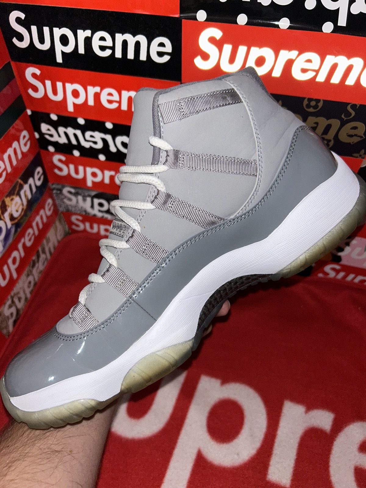 Jordan Brand Jordan 11 Retro Cool Grey (2010) 378037-001 size 12 with box Size US 12 / EU 45 - 10 Thumbnail