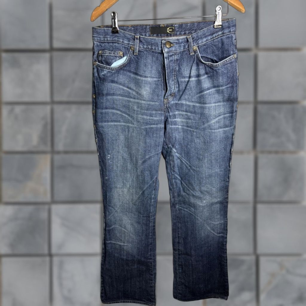 Just Cavalli VINTAGE Just Cavalli Jeans Mens 30 Blue Studded Button Embellished Italy Straight Denim Size US 30 / EU 46 - 1 Thumbnail