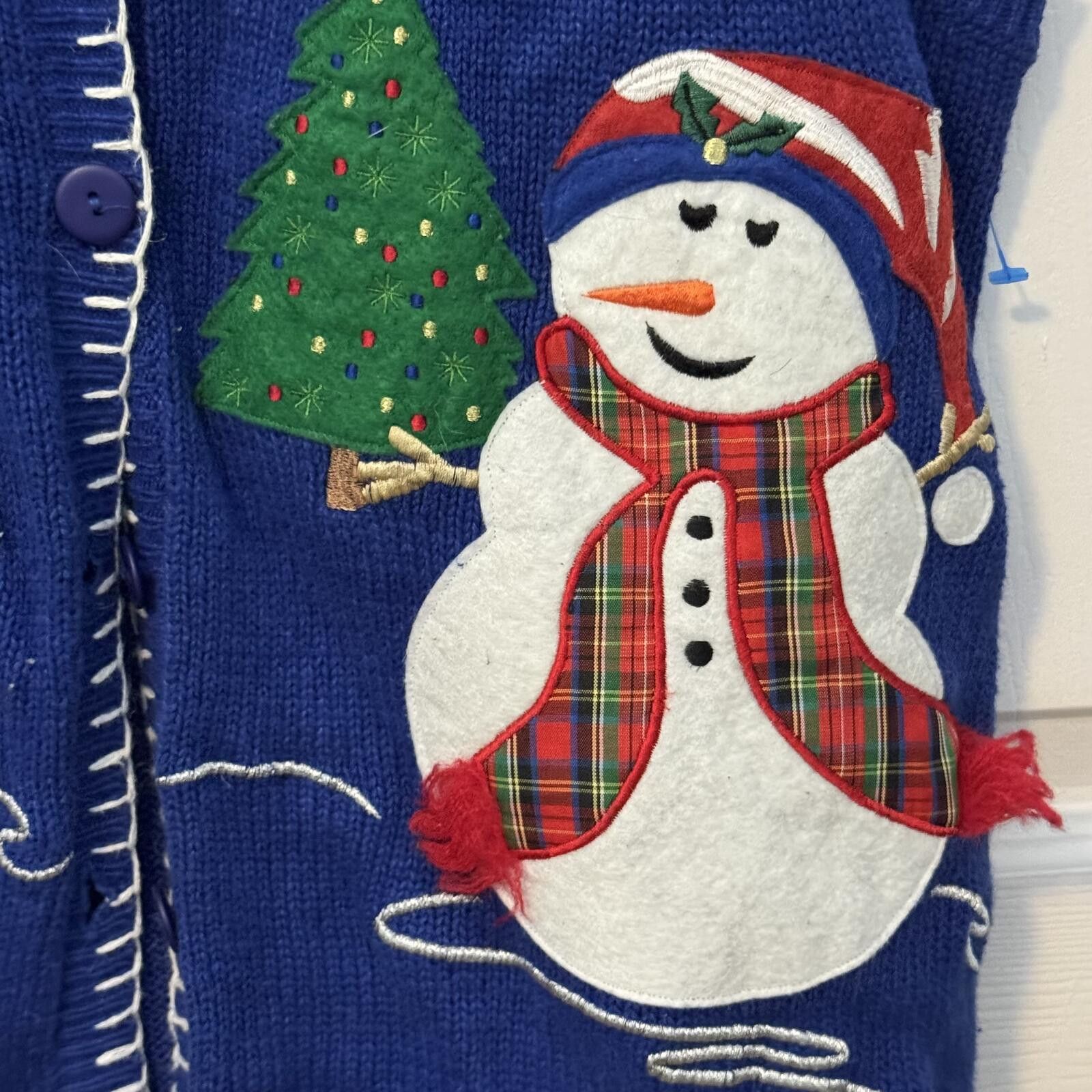 Other Vintage Blue Snowman Christmas Sweater Vest Small Size US S / EU 44-46 / 1 - 3 Thumbnail