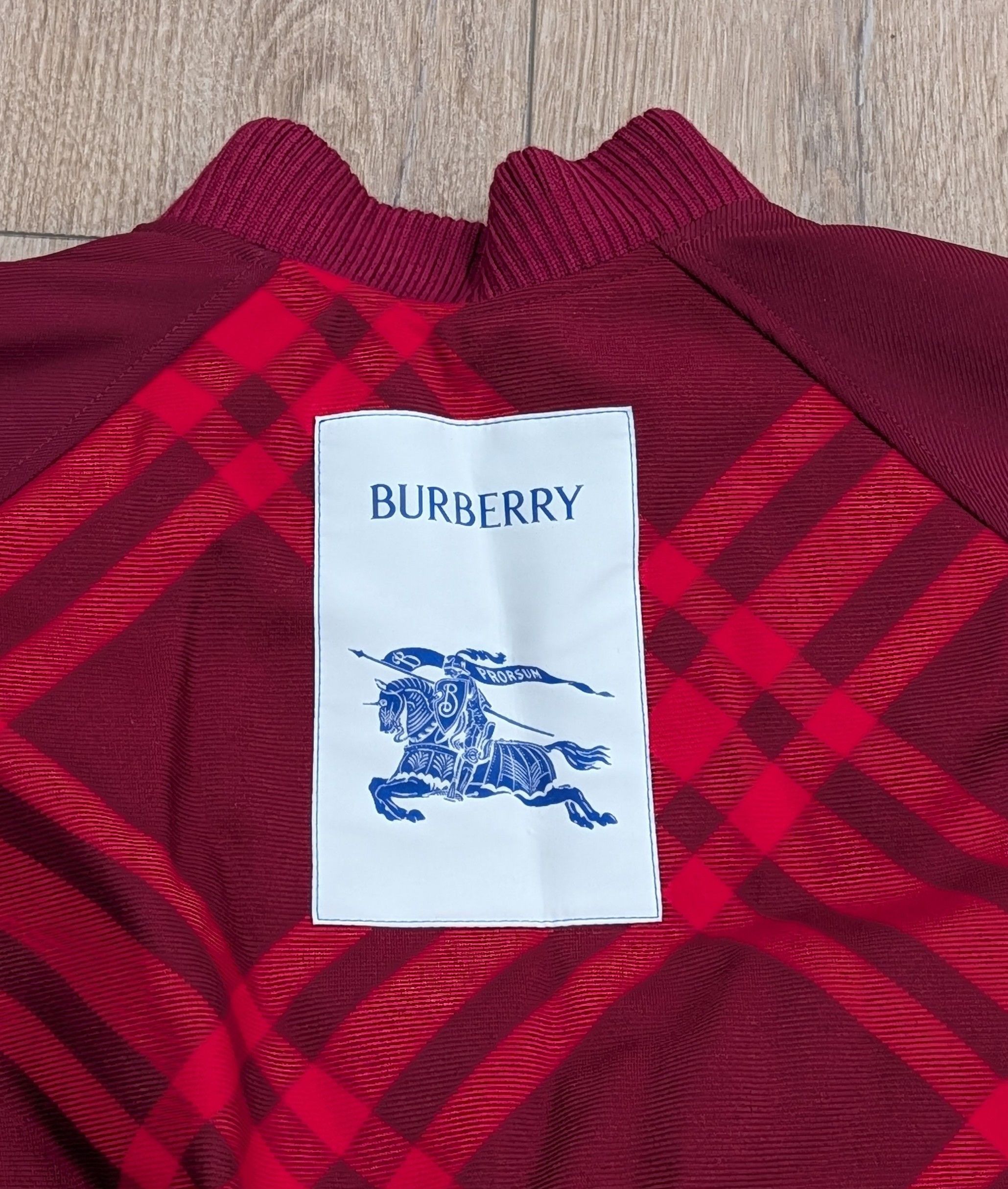 Burberry Burberry Reversible Bomber Jacket Ripple Red IP Check XL Size US XL / EU 56 / 4 - 5 Thumbnail