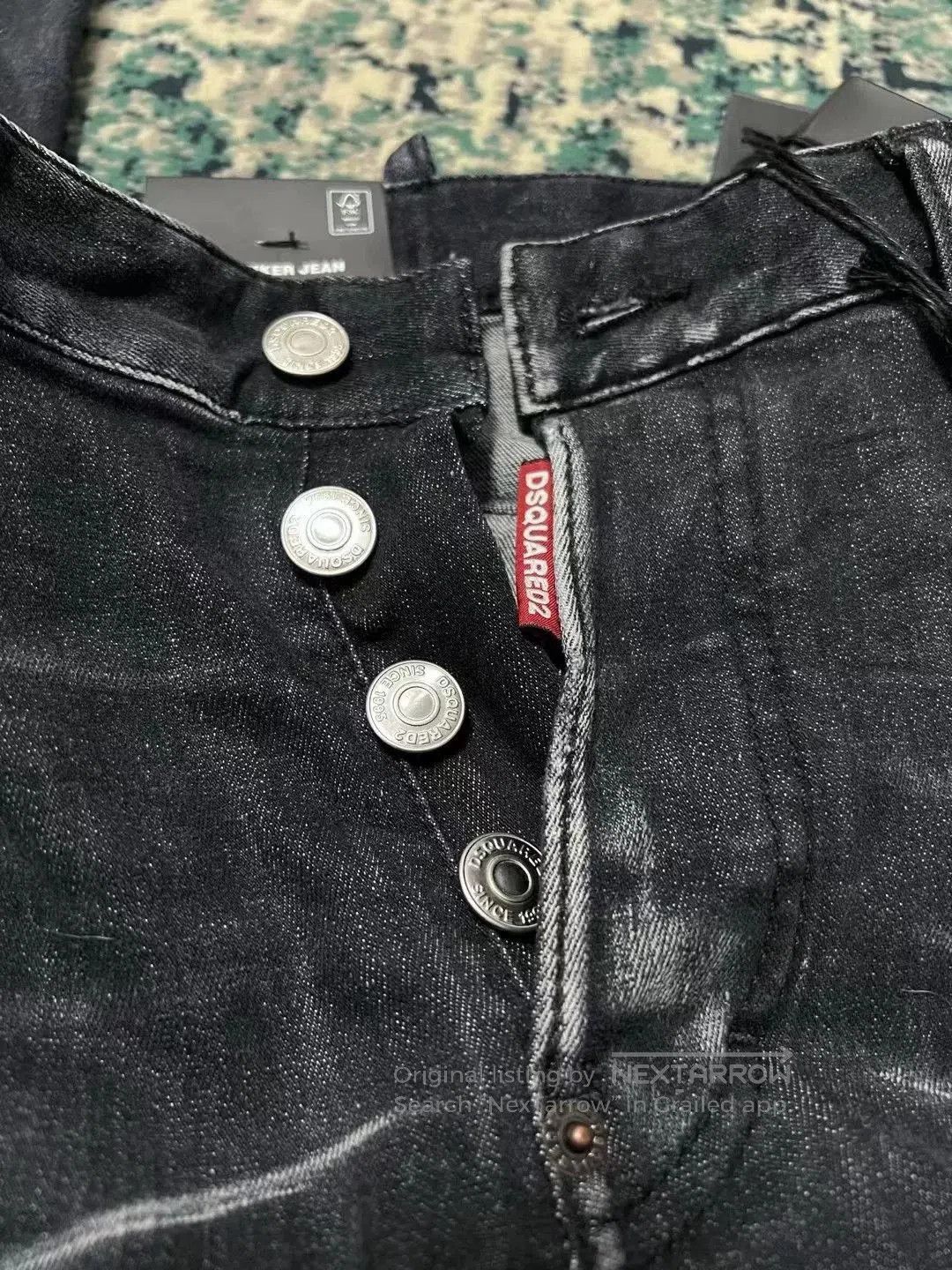 Dsquared2 dsquared2 black gray patched biker jeans. Size US 44 / EU 60 - 3 Thumbnail