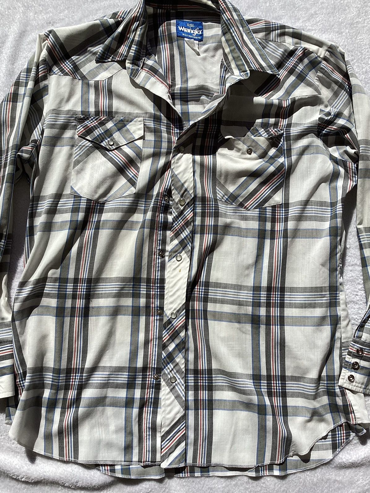 Vintage × Wrangler Vintage 90s wrangler western shirts plaid button up Size US L / EU 52-54 / 3 - 3 Thumbnail