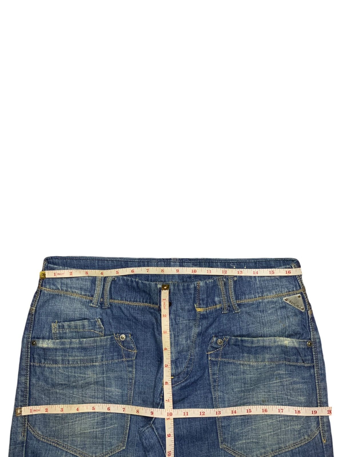 Replay Vintage Replay Mud Wash Distressed Style Jeans Size US 33 - 12 Thumbnail