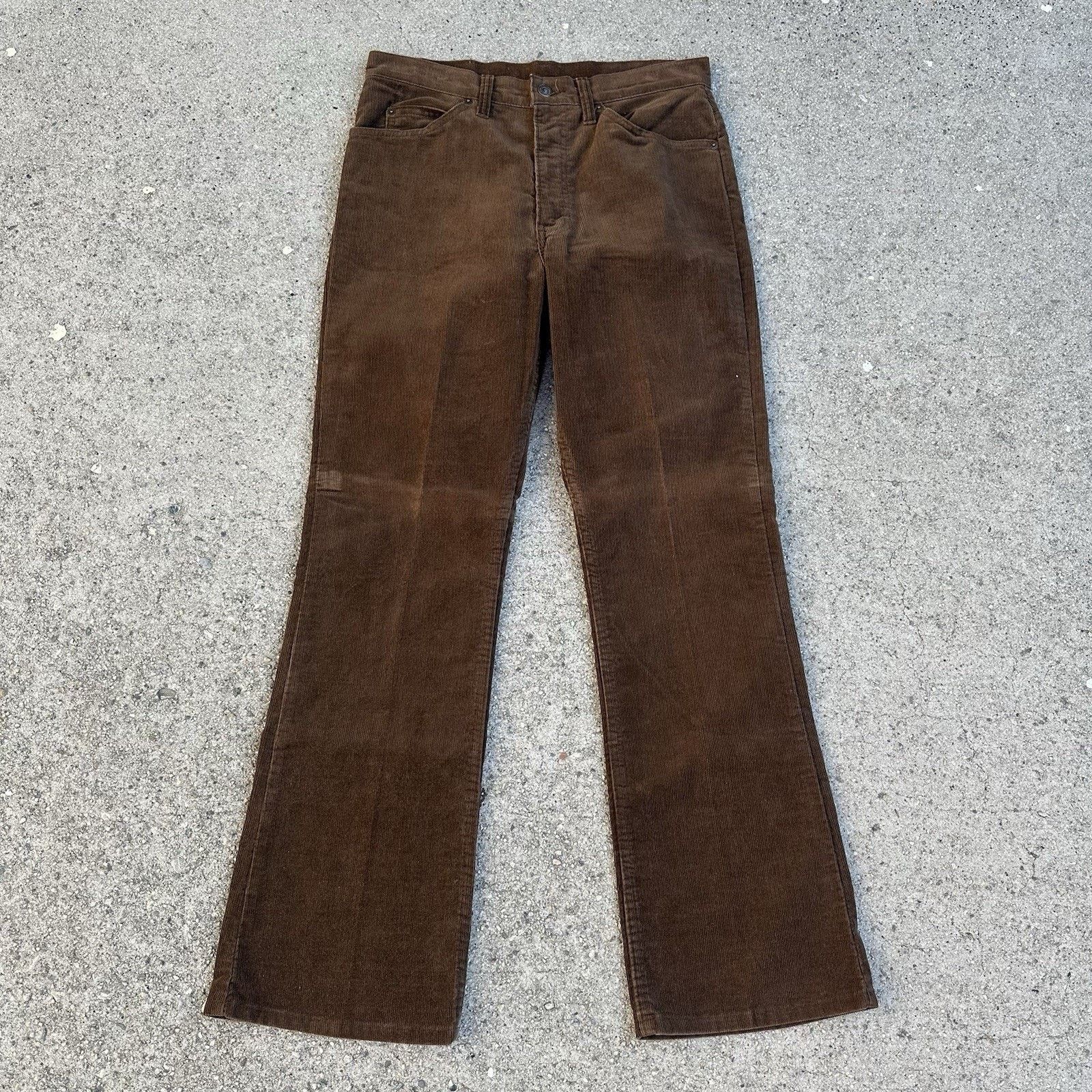 Levi's × Vintage Vintage 80s Levi’s 517 Brown Corduroy Bootcut Pants 33x31 Size US 33 - 1 Thumbnail