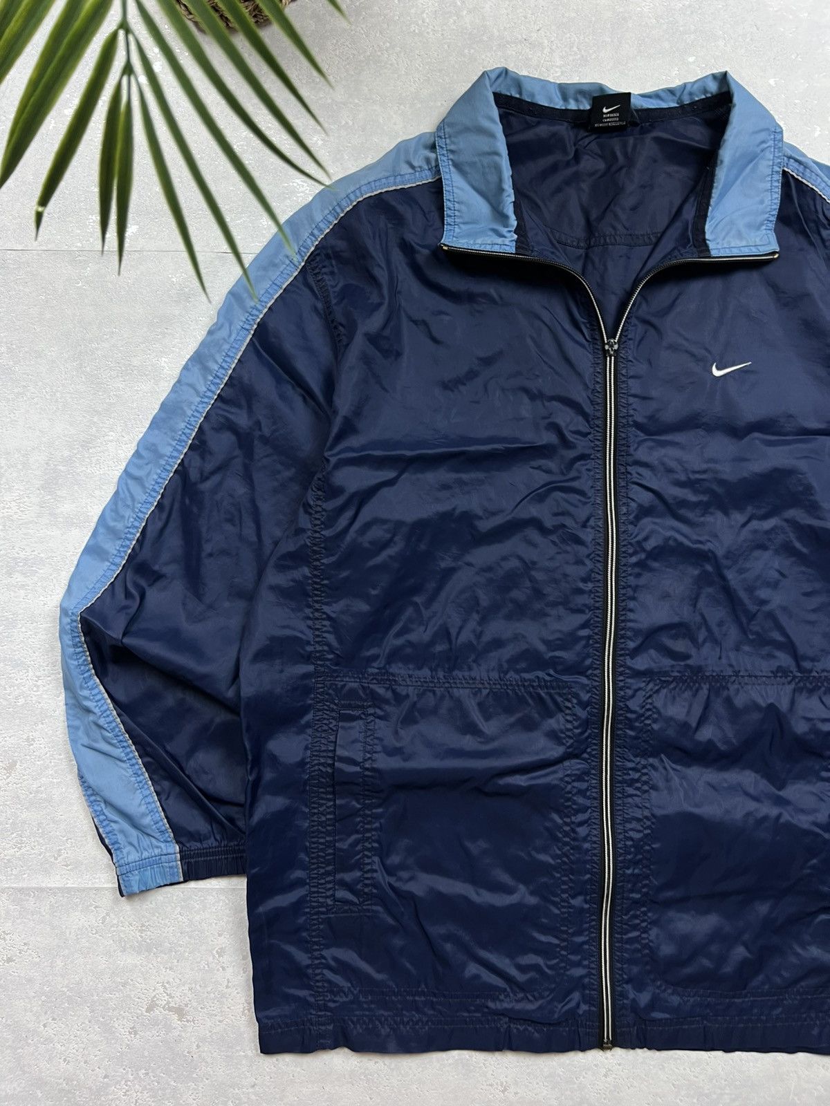 Nike 90s Nike Double Swoosh Vintage Y2K Oversized Nylon Jacket Size US L / EU 52-54 / 3 - 2 Thumbnail