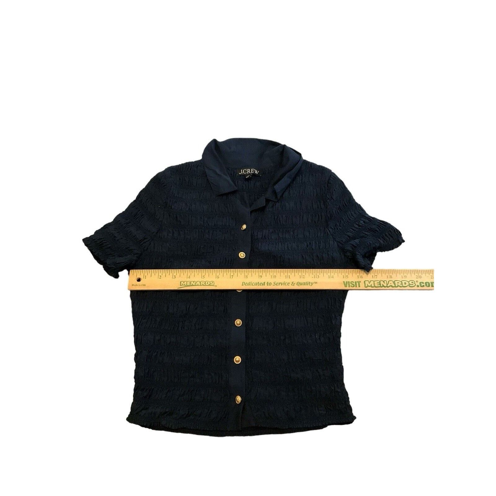 J.Crew J Crew Smocked button-up shirt in cotton-blend voile Size S / US 4 / IT 40 - 9 Thumbnail