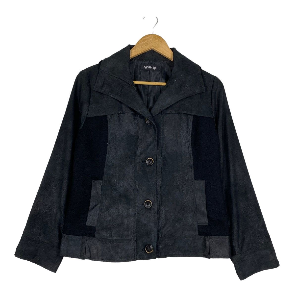 Kansai Yamamoto Kansai Bis Patchwork Cropped Jacket Size US M / EU 48-50 / 2 - 2 Thumbnail