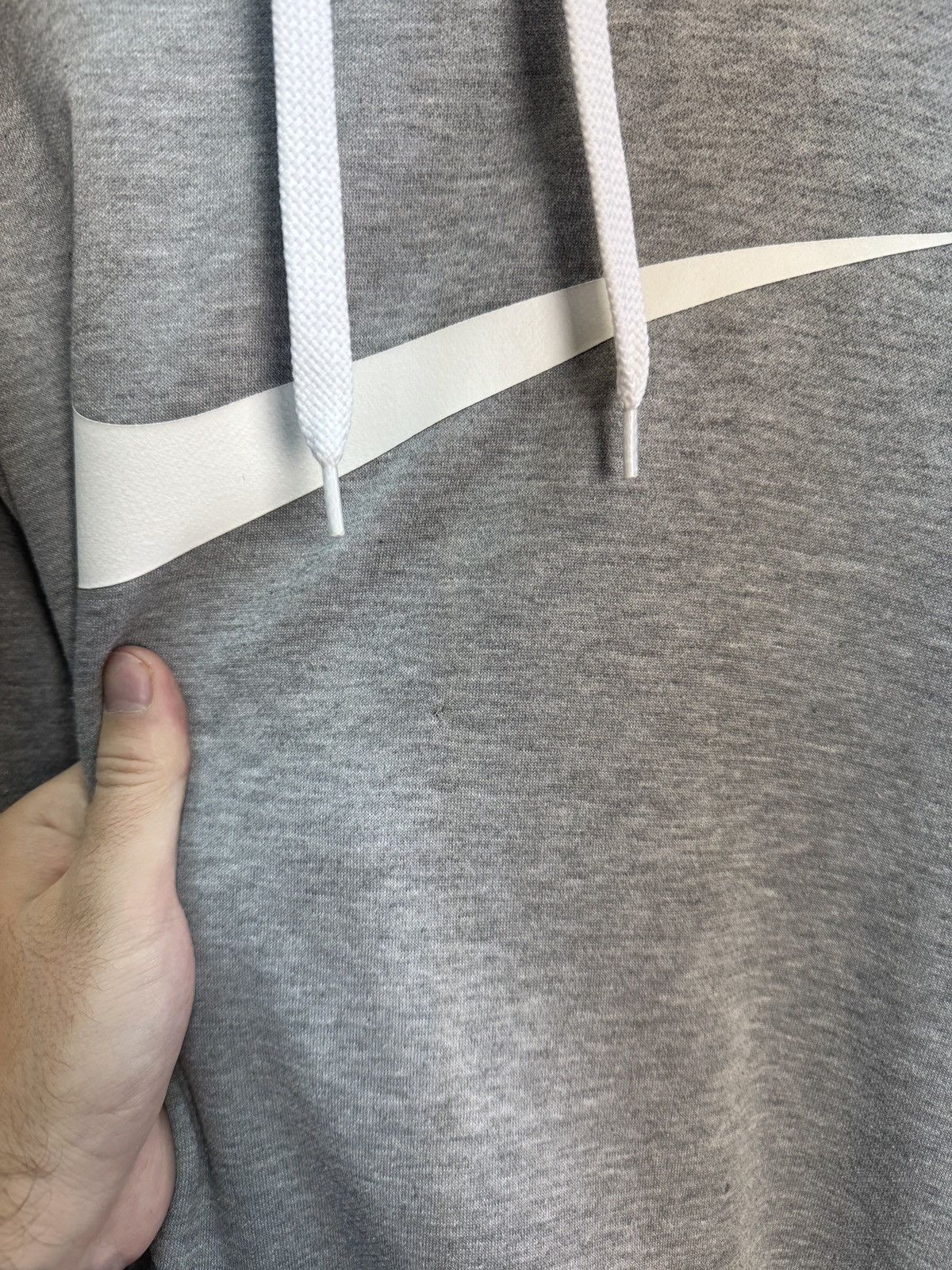 Nike Men’s Nike Swoosh Training Dry-Fit Hoodie Gray Big Logo XL Size US XL / EU 56 / 4 - 16 Thumbnail