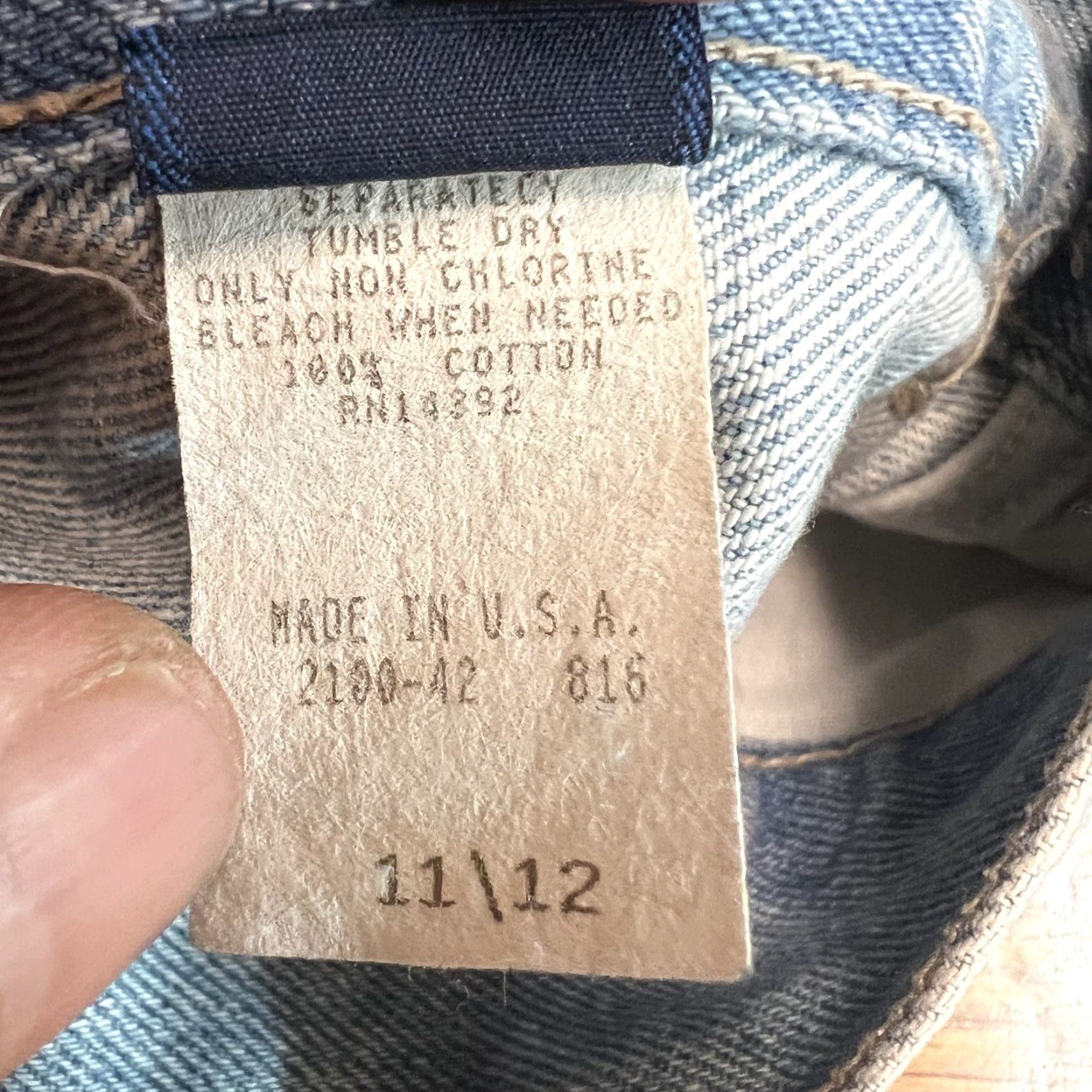 Denime Vintage Stuffed Shirts Denim A-Line Jeans Skirt Womens Size 11/12 Blue Denim Cotton Blue White Size XL / US 12-14 / IT 48-50 - 7 Thumbnail