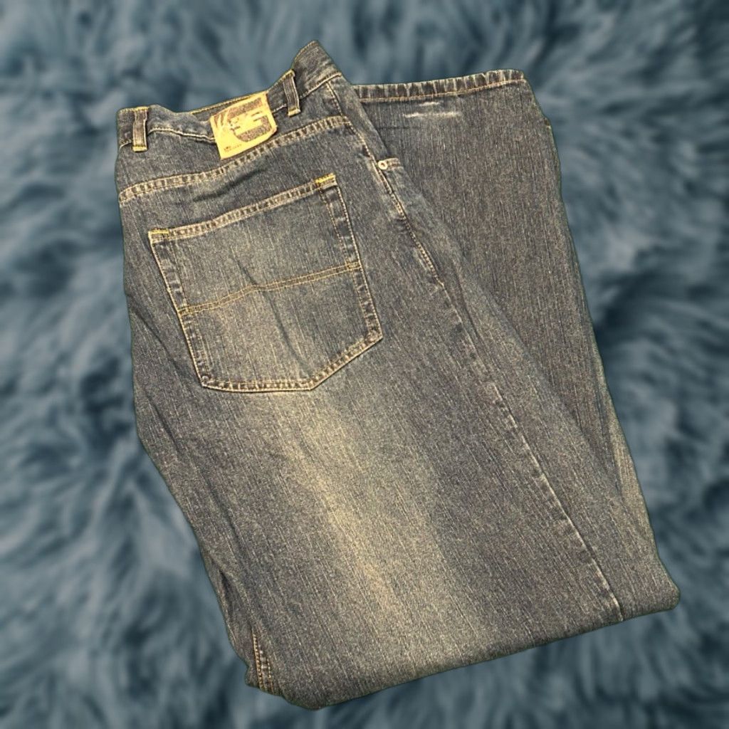 Phat Farm VINTAGE Phat Farm Jeans Mens Size 36 Baggy Hip Hop Skater Grunge Wide-Leg Denim Blue 36x33 Pockets Y2K 90s 2000s VTG Mens Size US 36 / EU 52 - 1 Thumbnail