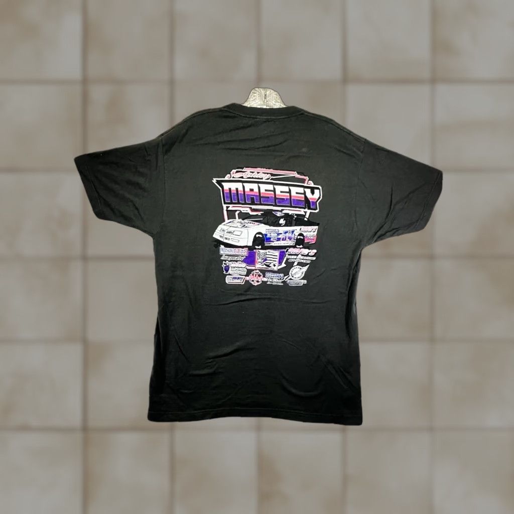Tultex VINTAGE Ashley Massey Phipps Sprint Car T Shirt Mens Large Gray Retro Graphic 90s Car Fans Size US L / EU 52-54 / 3 - 1 Thumbnail