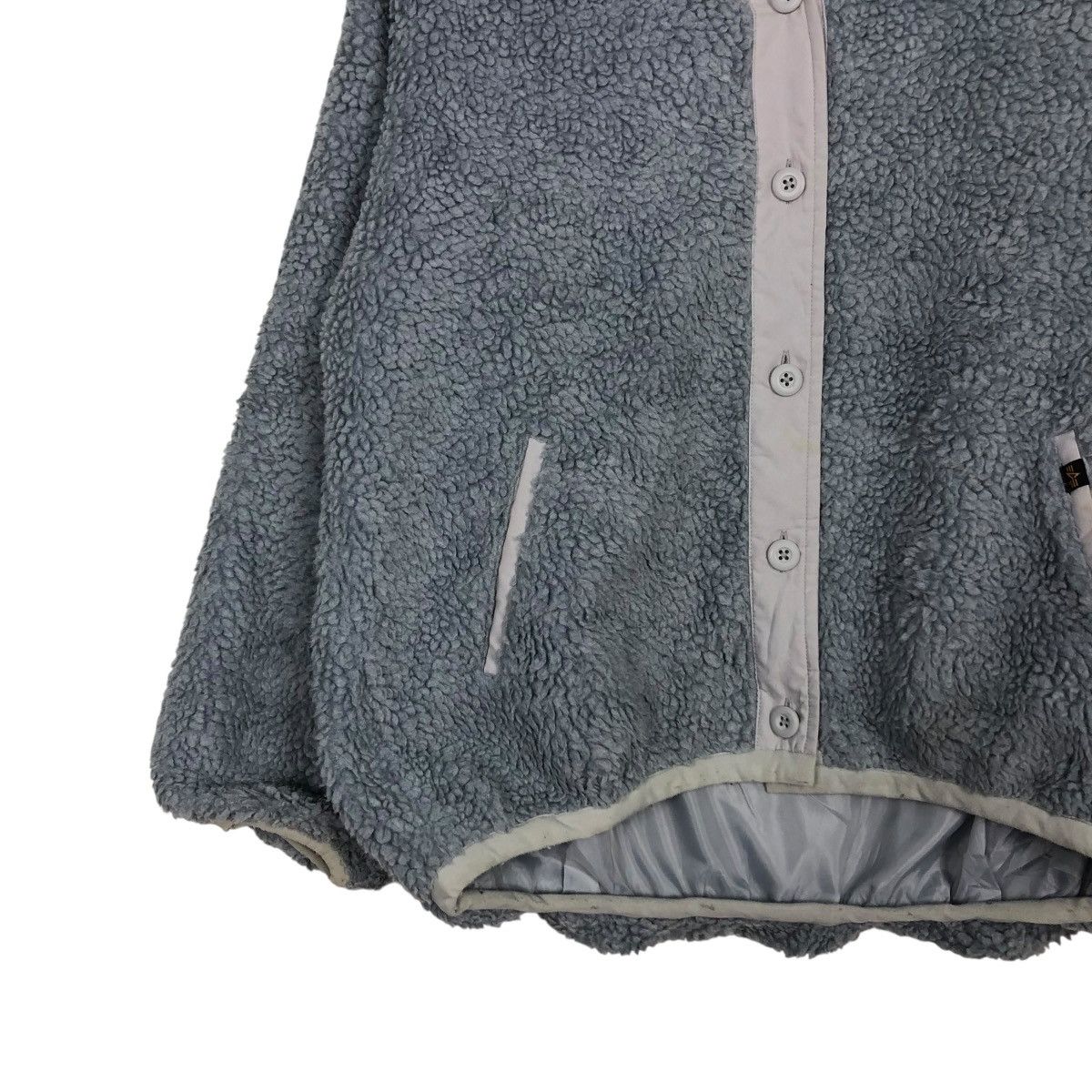 Alpha Industries 🔥VINTAGE DIP PILE FLEECE JACKET BUTTON ALPHA INDUSTRIES Size US M / EU 48-50 / 2 - 6 Thumbnail