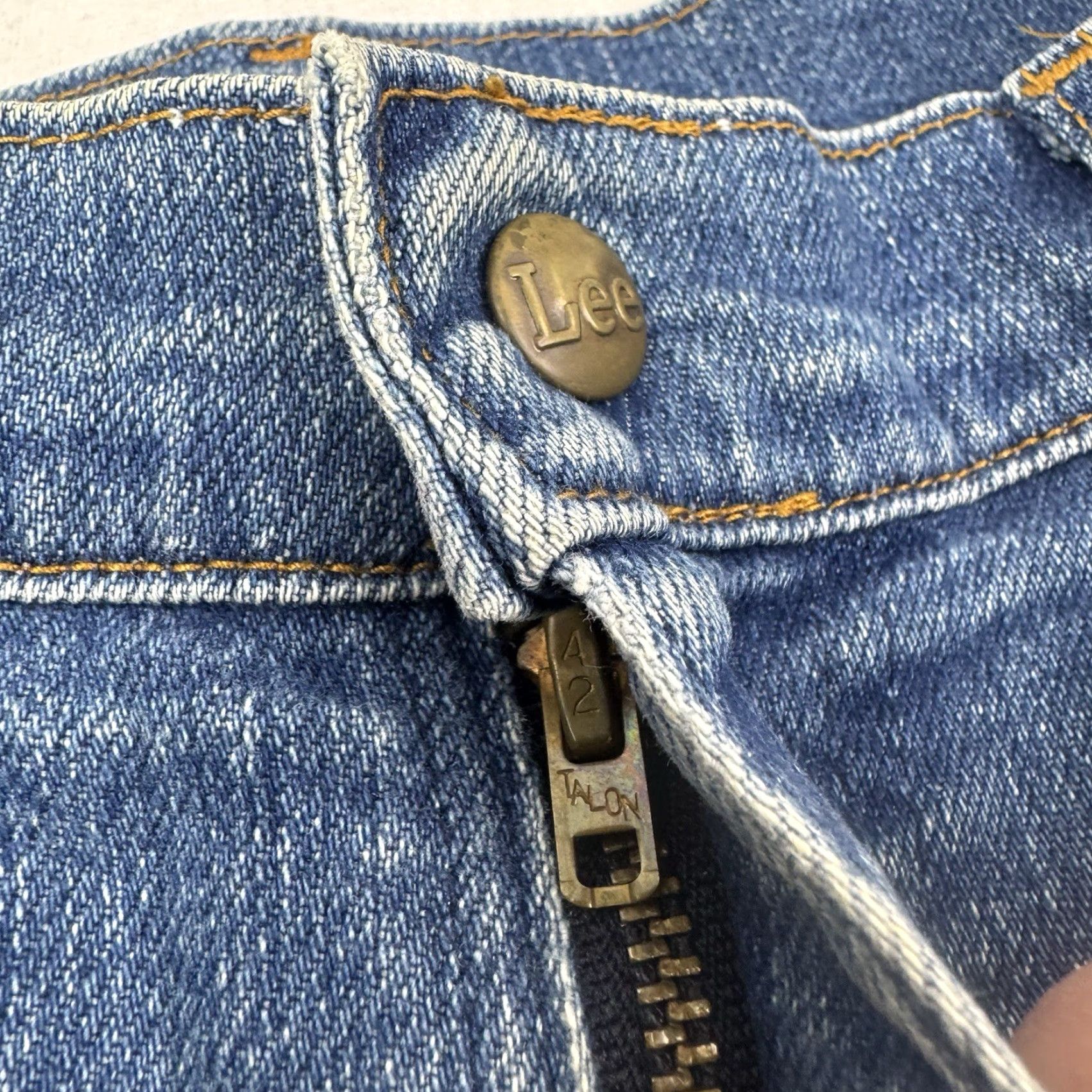 Lee Vintage Lee Jeans Womens 24x30 1970s Talon Zipper High Waist American Classic Size 34" / US 12 / IT 48 - 4 Thumbnail