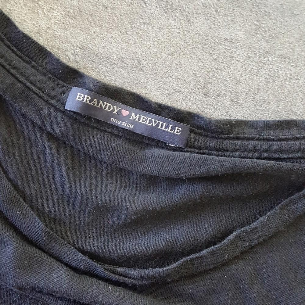 Designer Black Slightly Sheer Melville Short Sleeve Size ONE SIZE - 3 Thumbnail