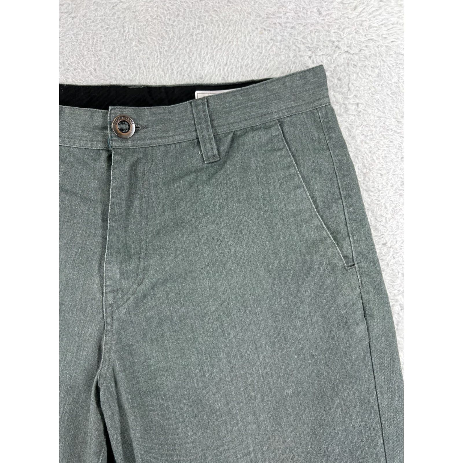 Volcom Volcom Shorts Mens 32 Gray Polyester Blend Skate Baseball Beach Chino Zip Fly Size US 32 / EU 48 - 7 Thumbnail
