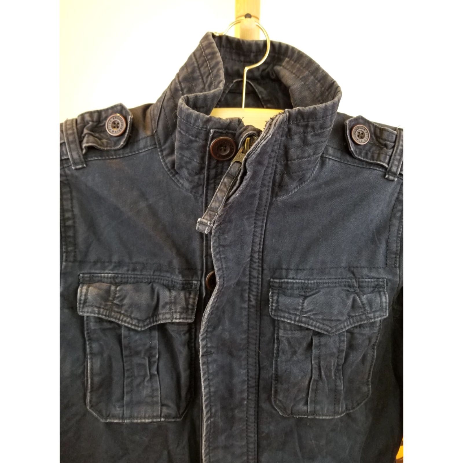 Abercrombie & Fitch VINTAGE Abercrombie & Fitch BLACK Cotton Military Jacket M Mens Size US M / EU 48-50 / 2 - 2 Thumbnail