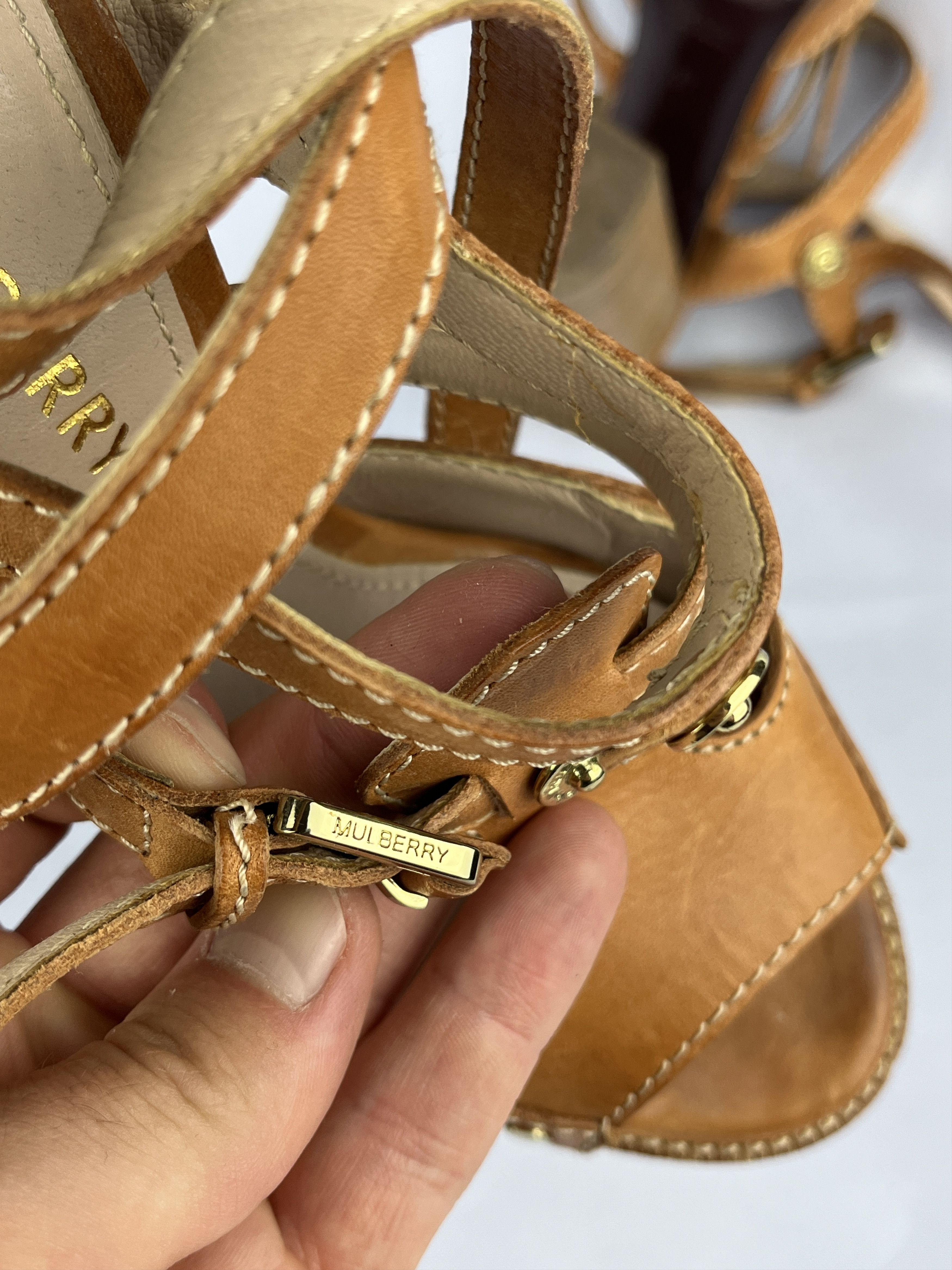 Mulberry Mulberry Strappy Heels Sandals Leather Women's Size US 7 / IT 37 - 12 Thumbnail