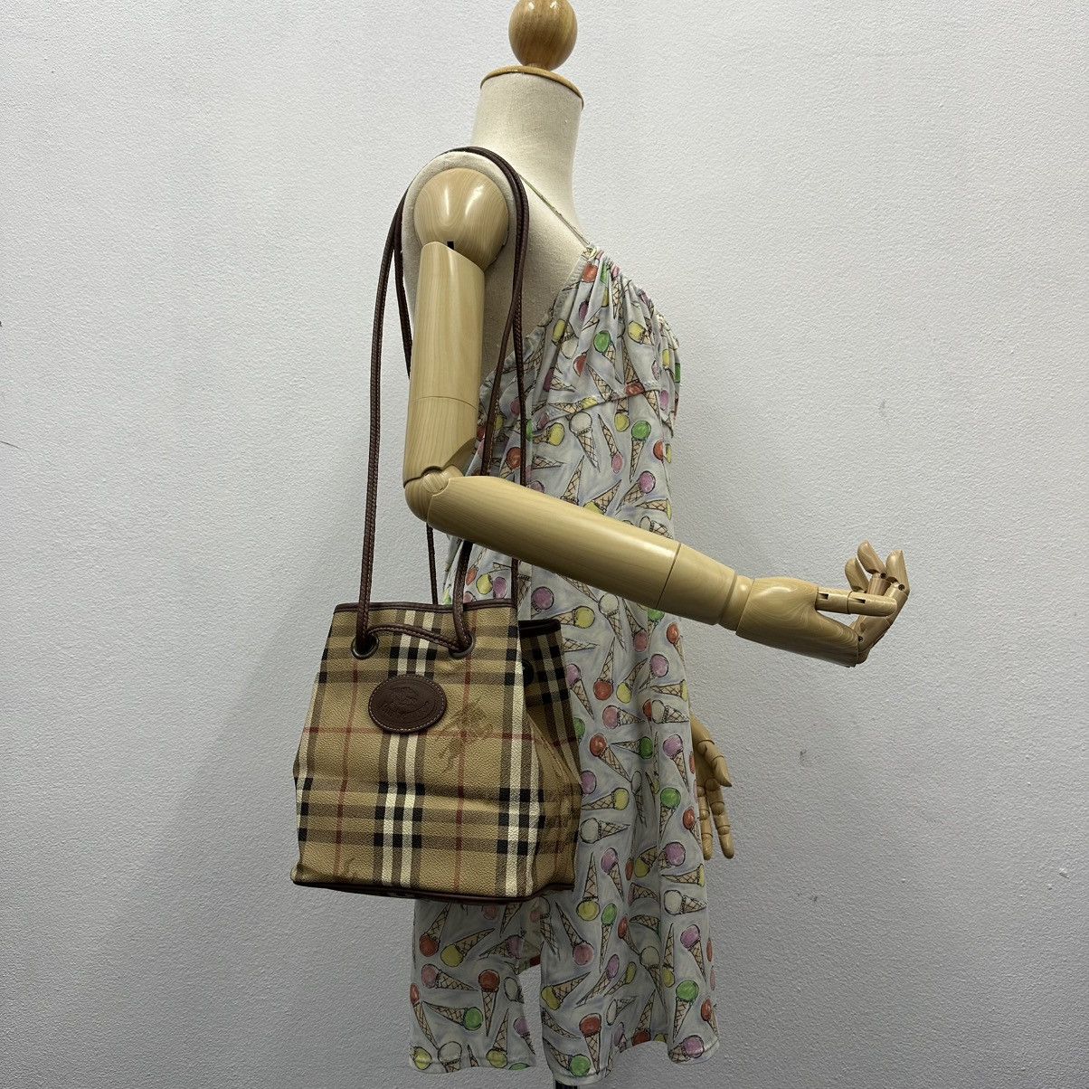 Burberry ‼️YES‼️ AUTHENTIC BURBERRYS VINTAGE NOVA CHECK LONG HANDLE BAG Size ONE SIZE - 2 Thumbnail