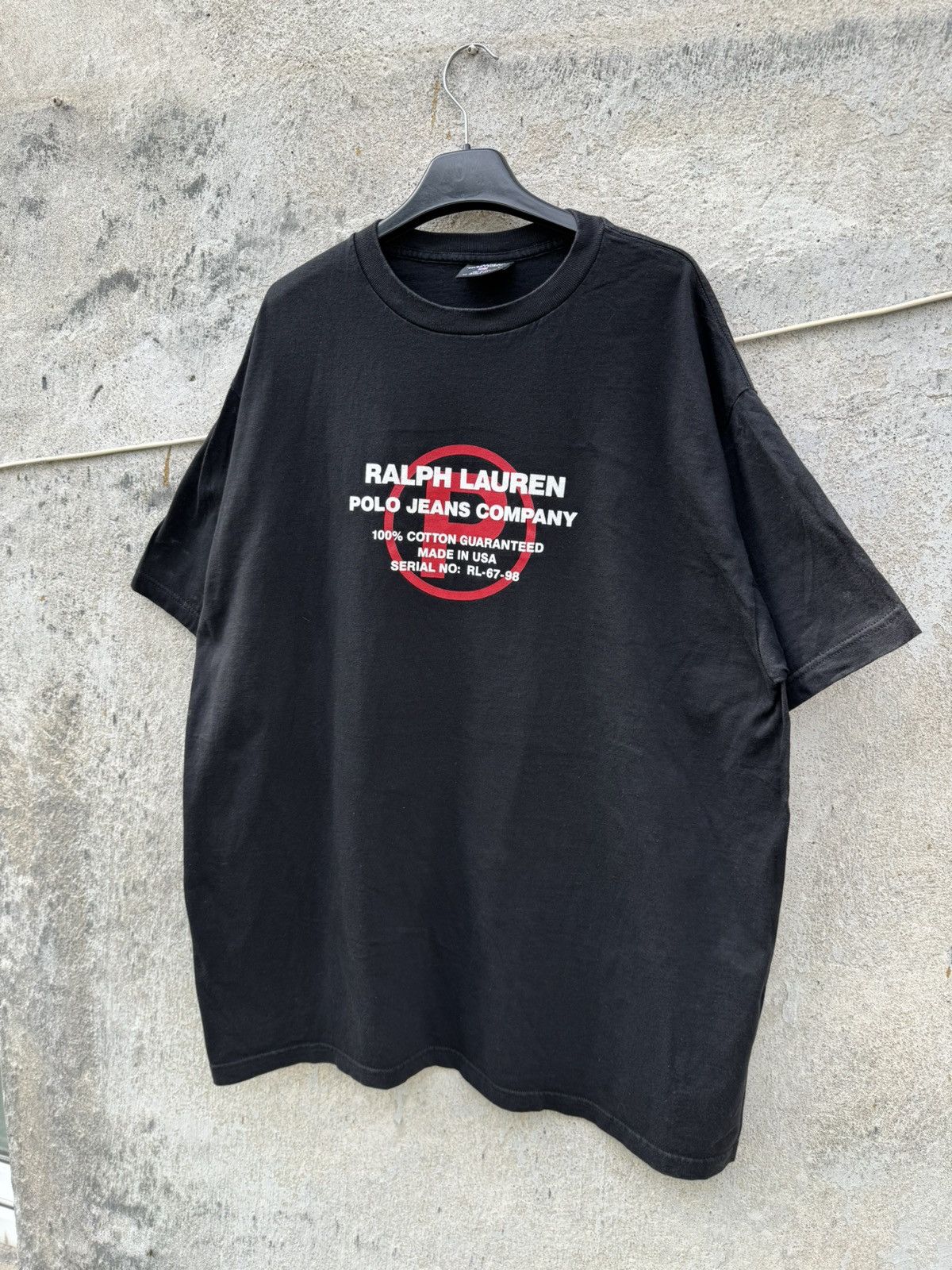 Polo Ralph Lauren Polo Jeans Ralph Lauren Black Logo Tshirt Made in USA L Size US XL / EU 56 / 4 - 7 Thumbnail