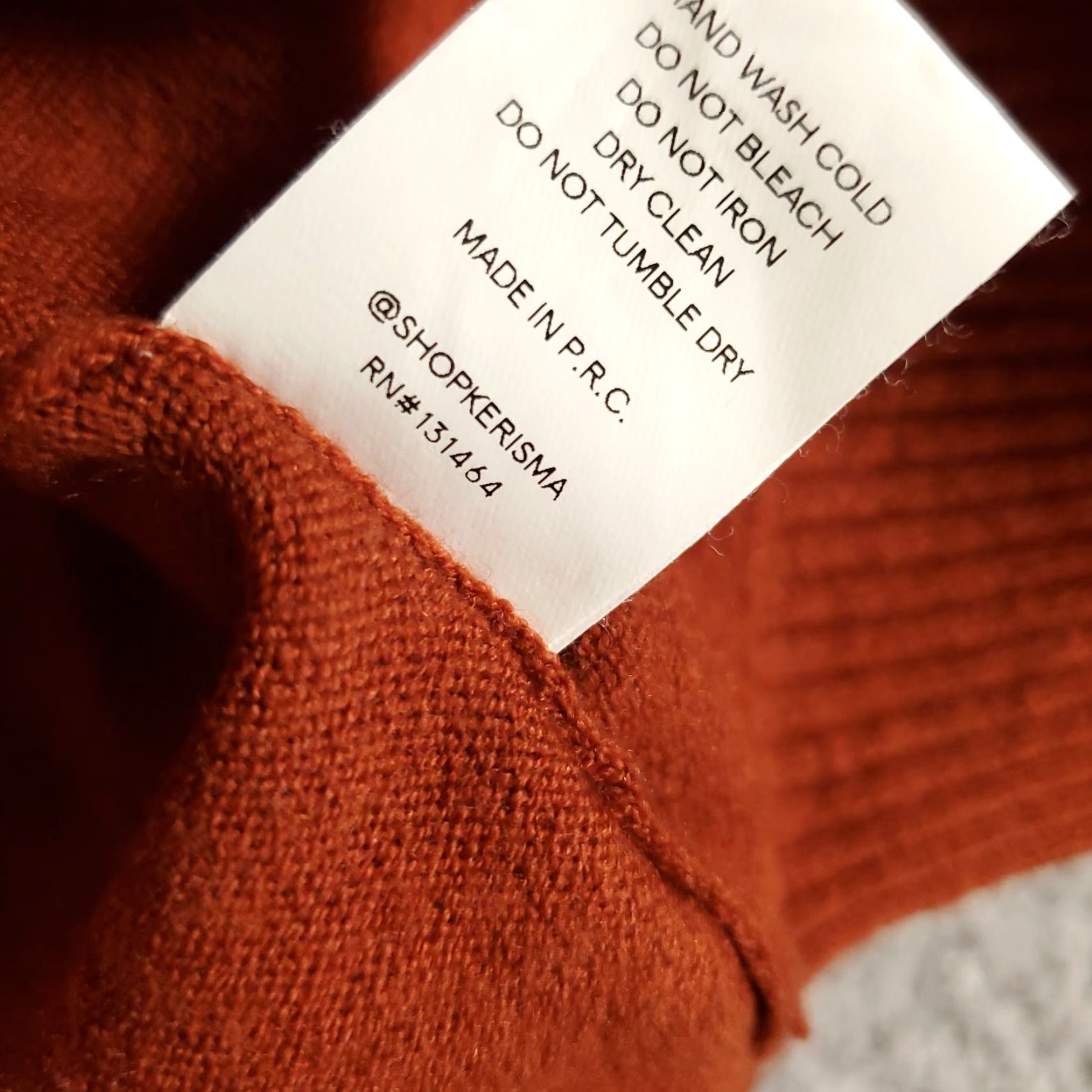 Vintage Womens Pullover Sweater V-Neck Wool Blend Size M Orange Rust Knit Long Sleeve Kerisma Casual Womens Size M / US 6-8 / IT 42-44 - 7 Thumbnail