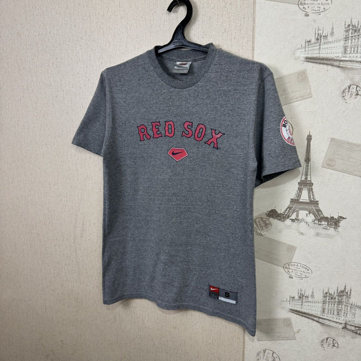 MLB × Nike × Vintage Vintage Nike Red Sox Boston T shirt Swoosh 00s MLB S Size US S / EU 44-46 / 1 - 5 Thumbnail