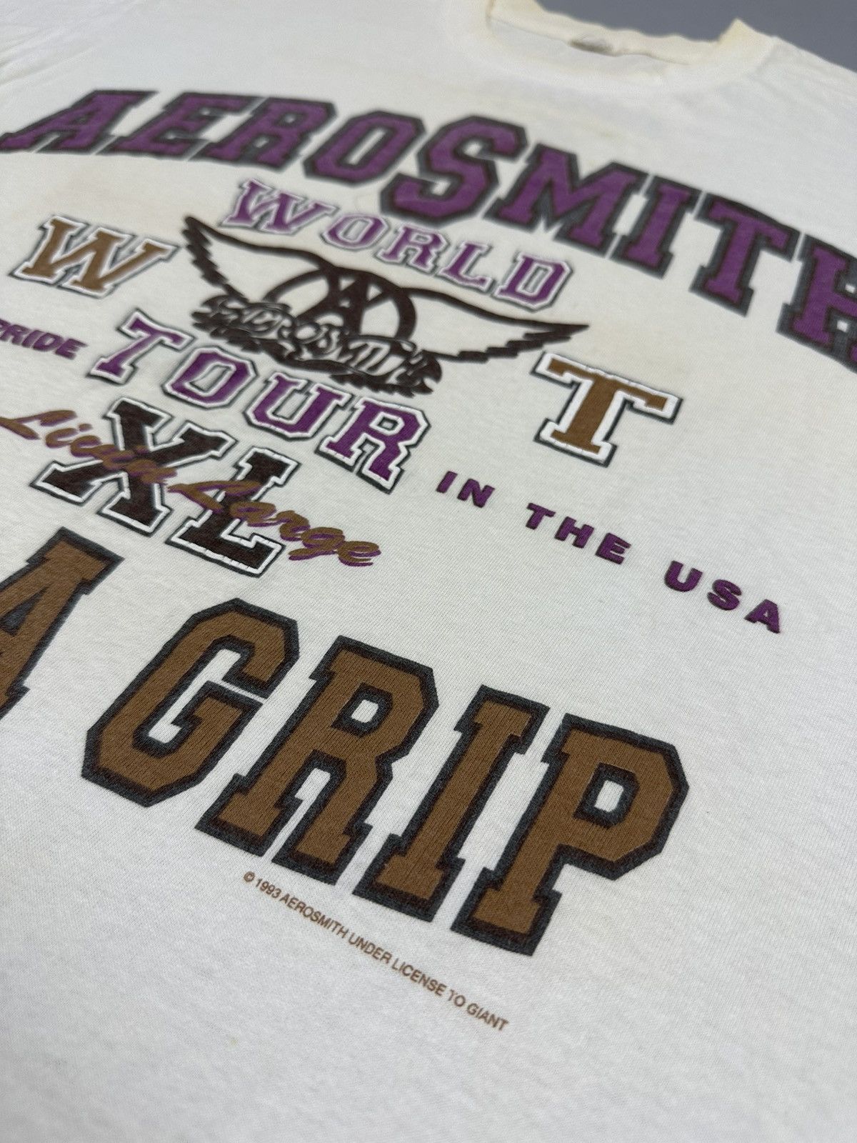 Band Tees × Vintage Vintage Aerosmith World Tour 1993 Band Tees Size US L / EU 52-54 / 3 - 4 Thumbnail