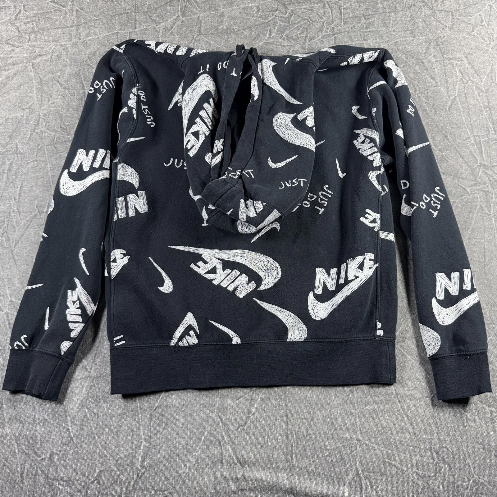 Nike Nike Sweater Men's S Black All Over Print Hoodie Size US S / EU 44-46 / 1 - 6 Thumbnail