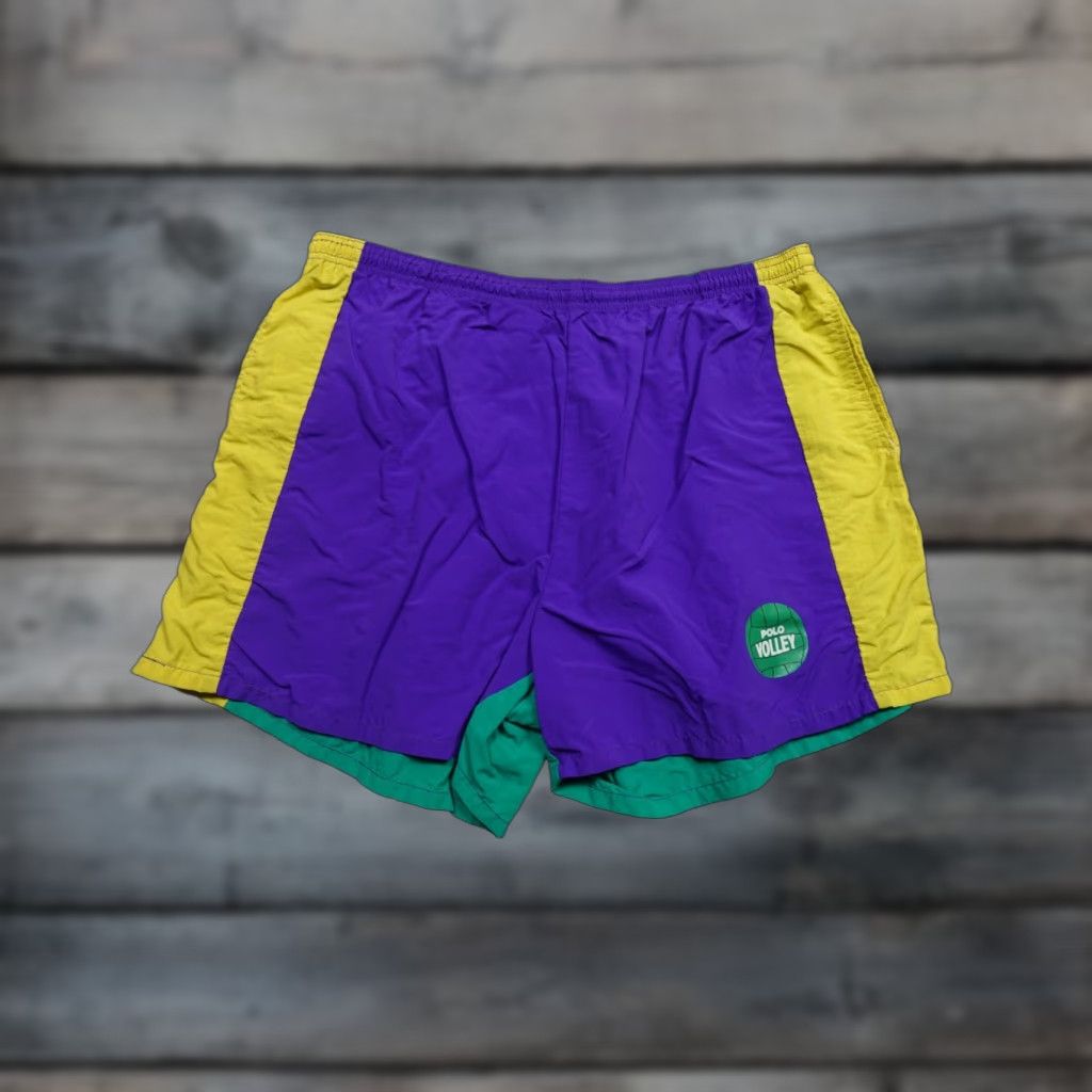 Polo Ralph Lauren VINTAGE Polo Ralph Lauren Short Shirt XL Mens Purple USA Logo Zipper Pocket 5-Pocket Chino Casual Size US XL / EU 56 / 4 - 1 Thumbnail