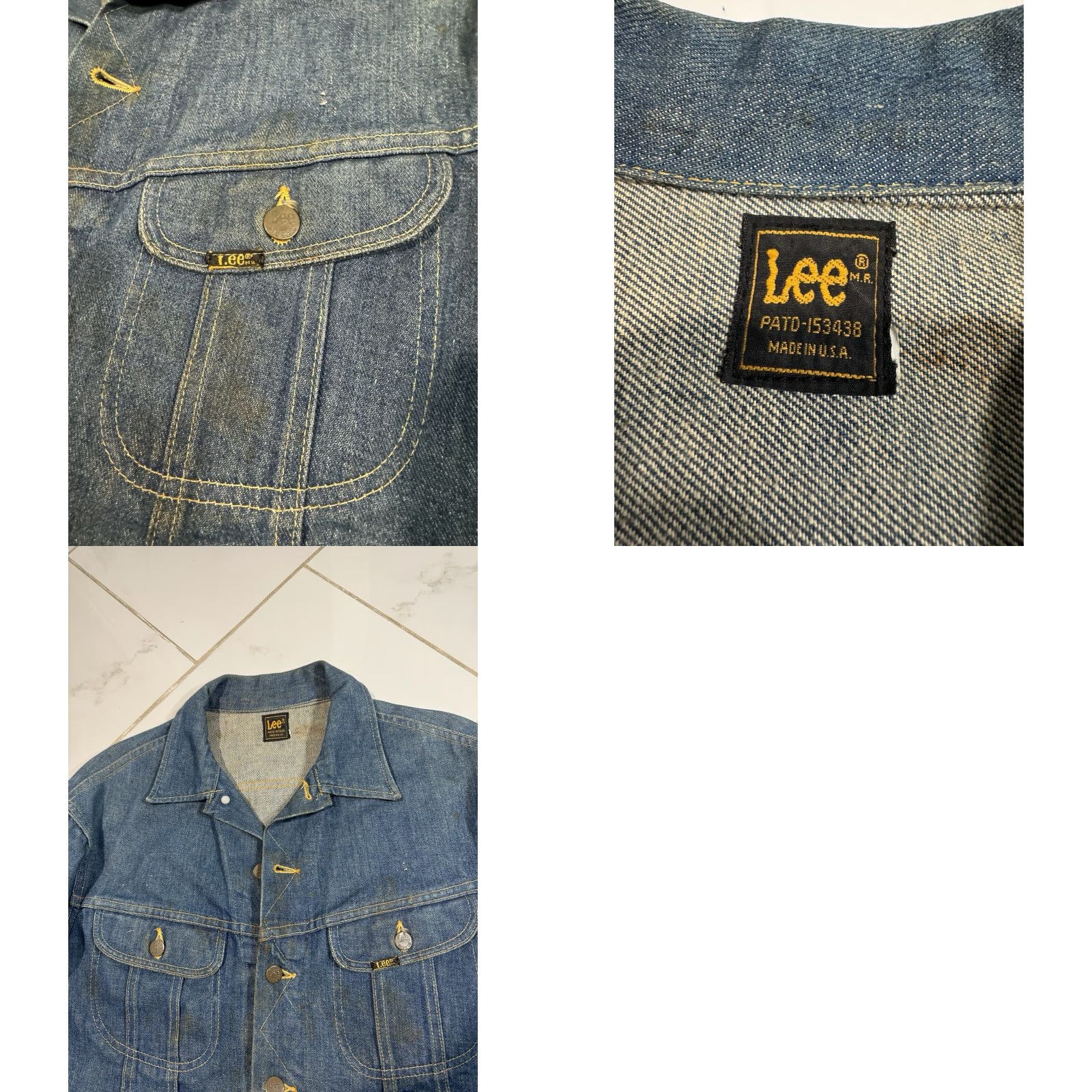Lee VINTAGE Lee Denim Jacket M Hand-Painted The Doors Motorcycle Blue 1980s Men Mens Size M Size US M / EU 48-50 / 2 - 10 Thumbnail