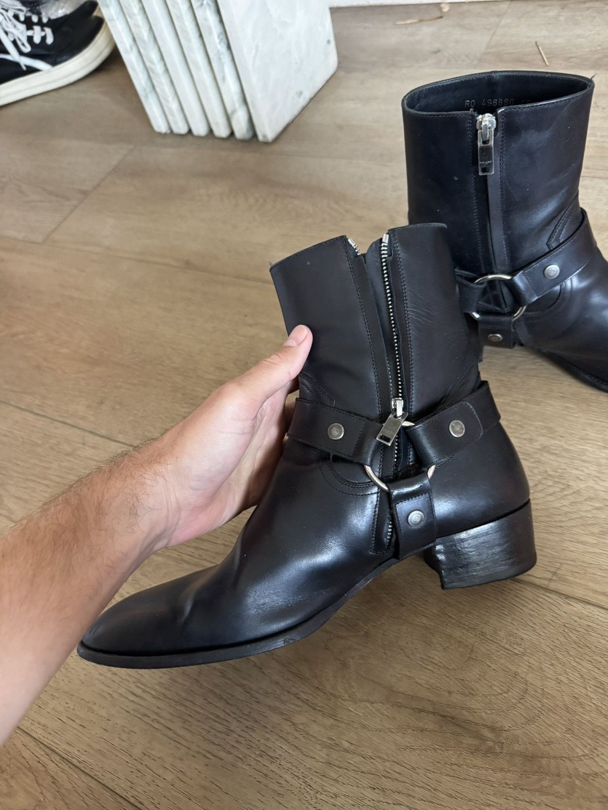Saint Laurent Paris Hedi Harness Wyatts Leather 43 Size US 10 / EU 43 - 4 Thumbnail
