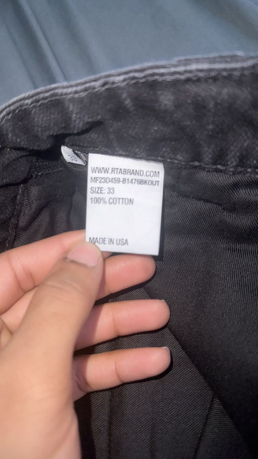Rta RTA Cargo Jeans Black Distressed Multi Pocket Size US 33 - 7 Thumbnail
