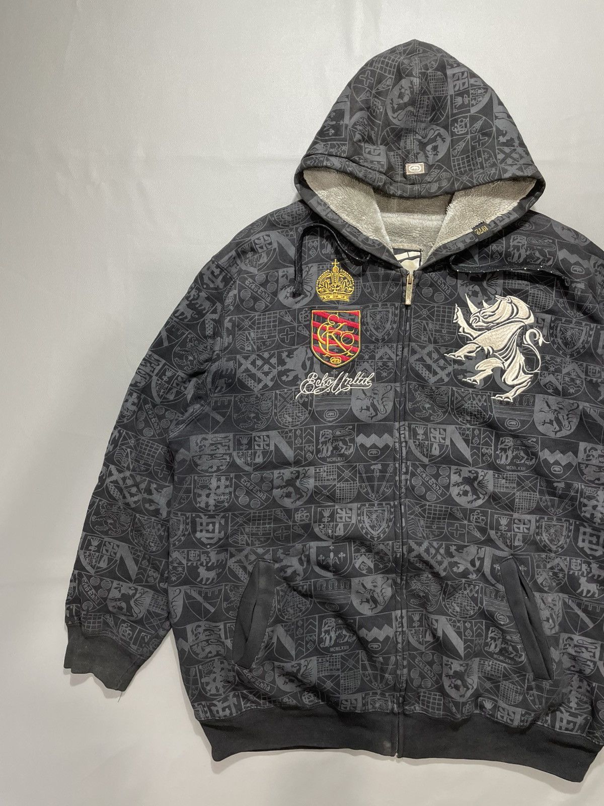 Vintage Grails Vintage echo untld Fleece hoodie Gothic Vkei Opium Size US XXL / EU 58 / 5 - 2 Thumbnail