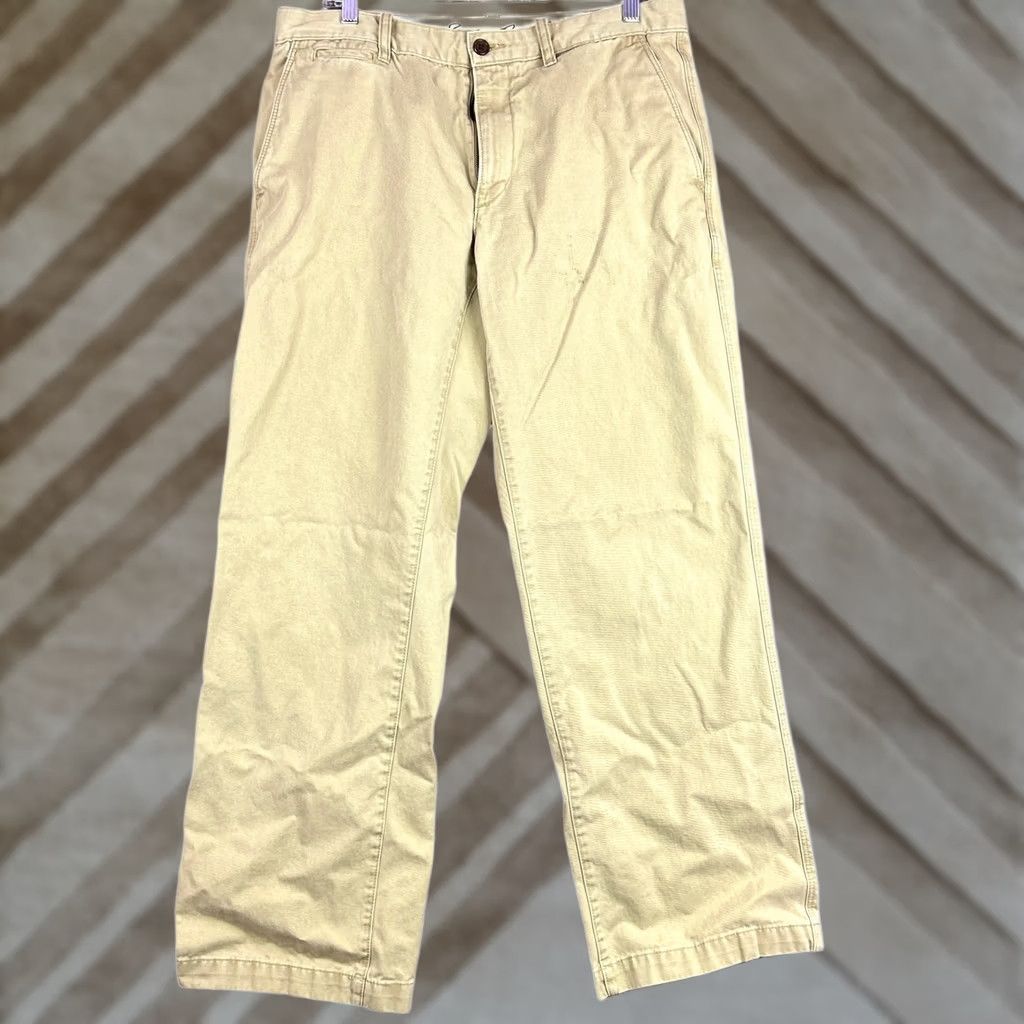 Eddie Bauer Eddie Bauer Mens Pants Tan Legend Wash Khakis 100% Cotton 34x32 34x30.5 Regular Rise Mid Inseam 30 Size US 34 / EU 50 - 1 Thumbnail