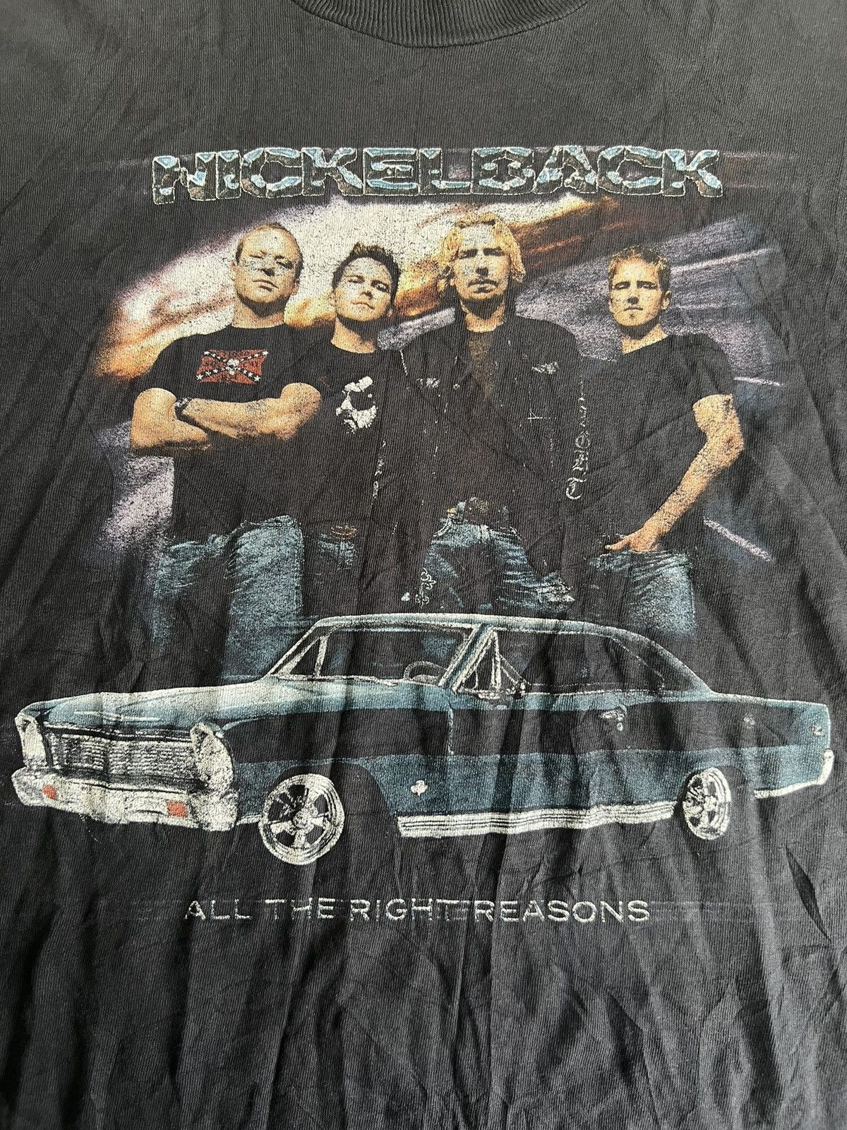 Band Tees × Vintage Vintage 2005 NickelBack All The Right Reasons Tour LS Shirt Size US L / EU 52-54 / 3 - 5 Thumbnail