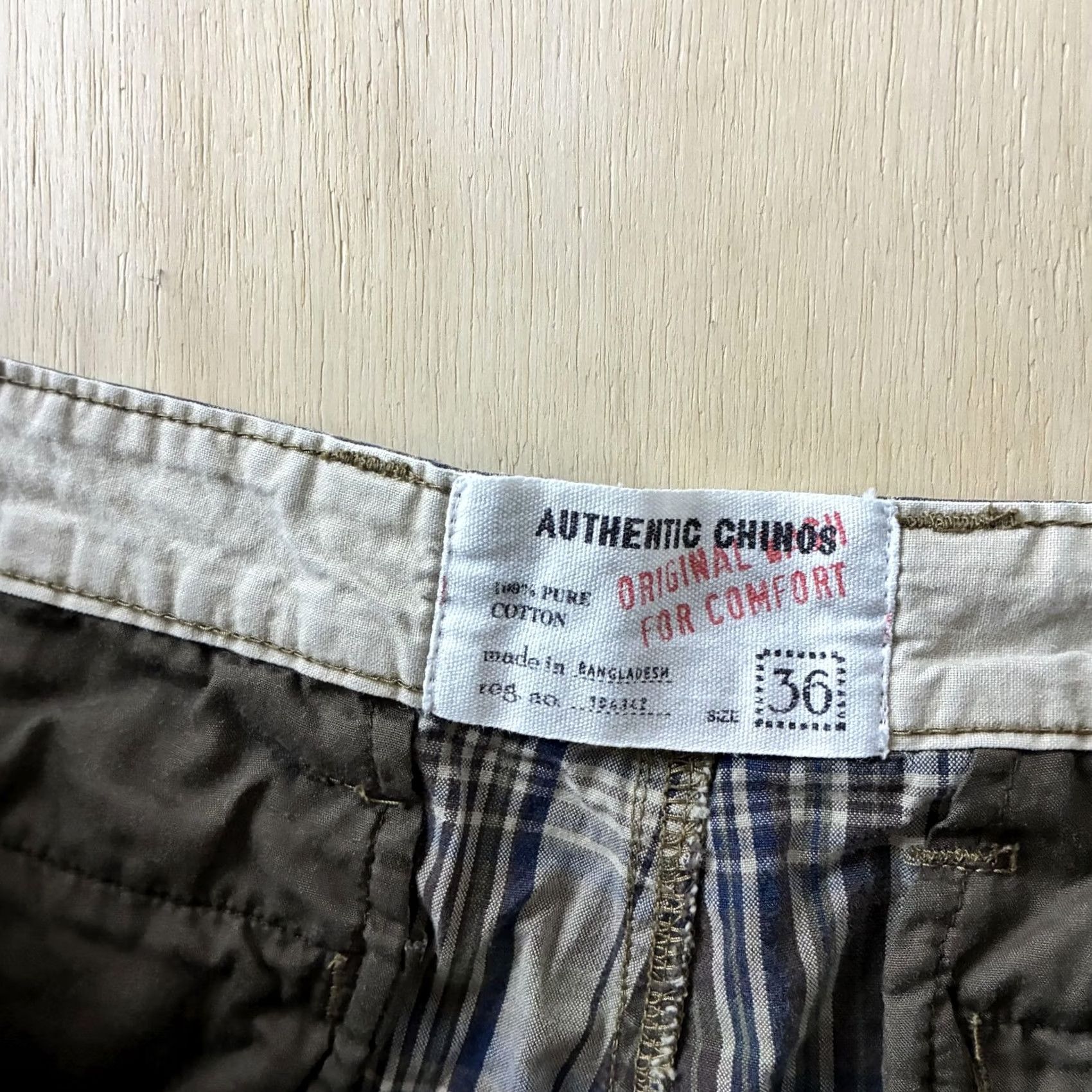 Vintage VINTAGE? (No) Y2K Authentic Chinos Chino Shorts Mens 36 Gray Plaid Cotton 9" Inseam Summer Size US 36 / EU 52 - 2 Thumbnail