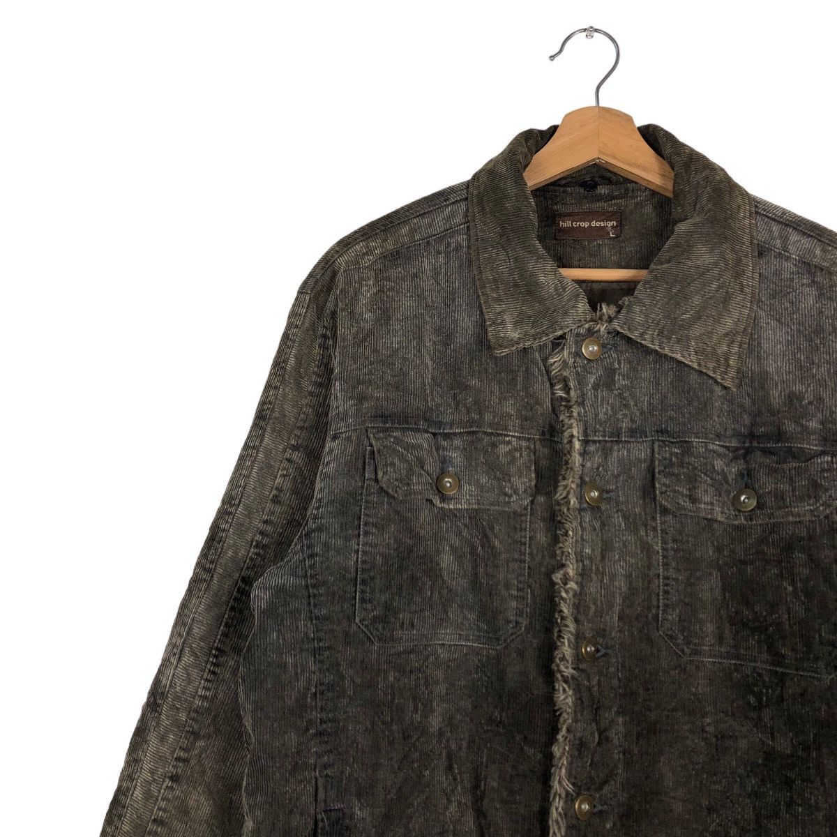 Hysteric Glamour Corduroy Trucker Jacket Hill Crop Shearling Mink Fur Lining Size US L / EU 52-54 / 3 - 7 Thumbnail